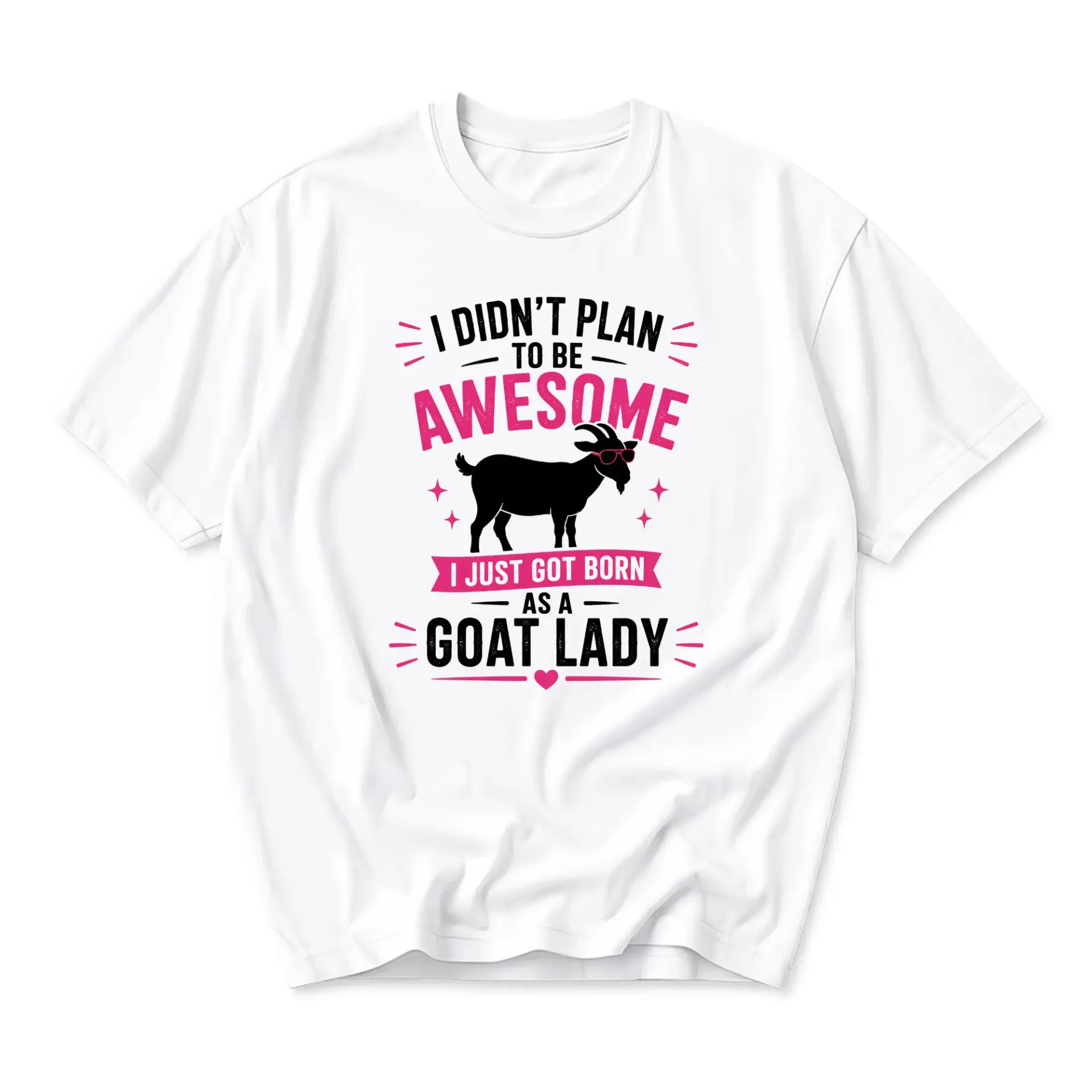 Funny Shirt I Didn't Plan to Be Awesome Lady Graphic Tee Casual Short Sleeve Cotton Blend Unisex Crew Neck Top