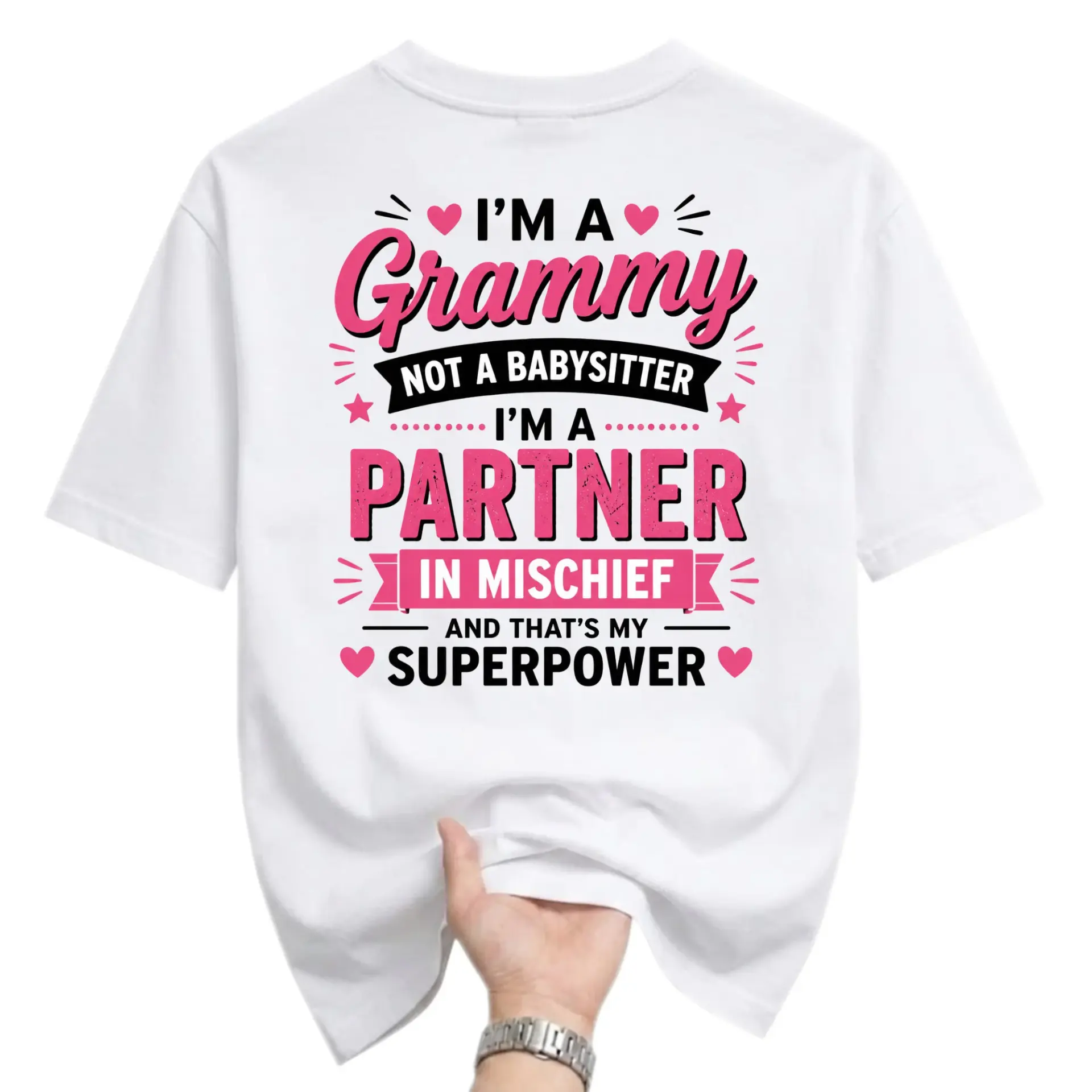 Funny Shirt Grammys Partner in Mischief Graphic Tee Unisex Casual Crew Neck