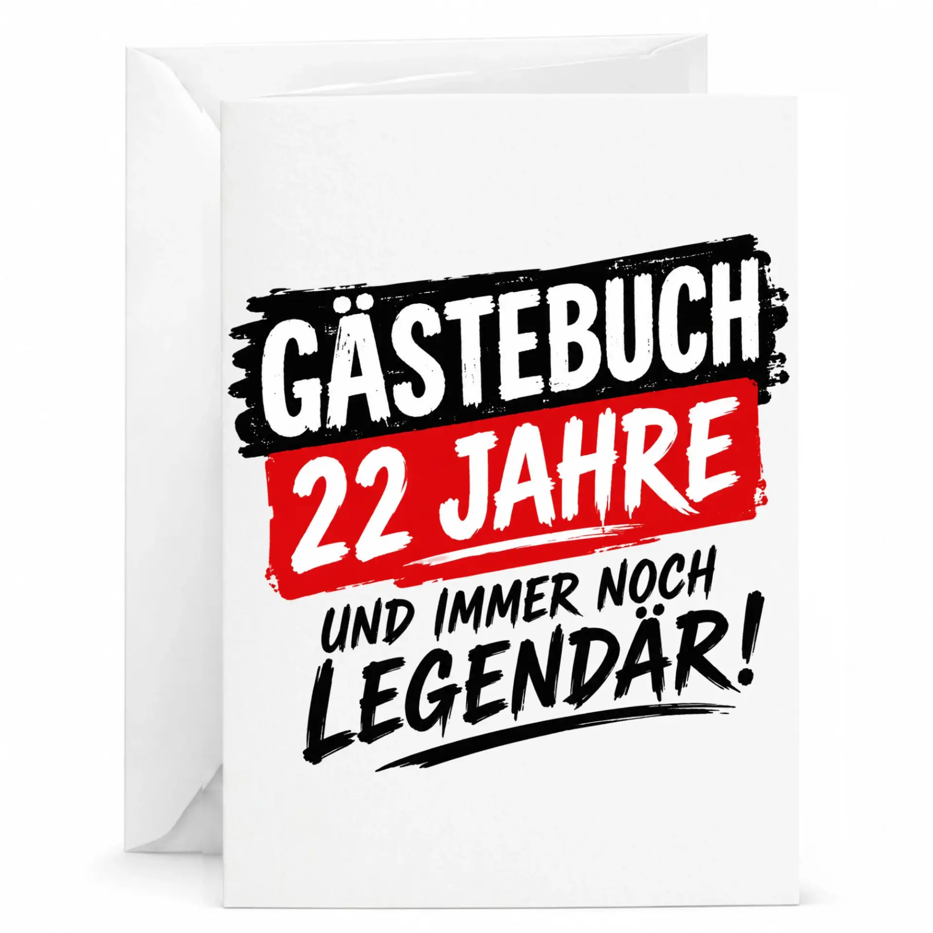 Birthday Greeting Card 22 Jahre Gästebuch Legendär Fun Anniversary Occasion Card for 22nd Birthday Celebration