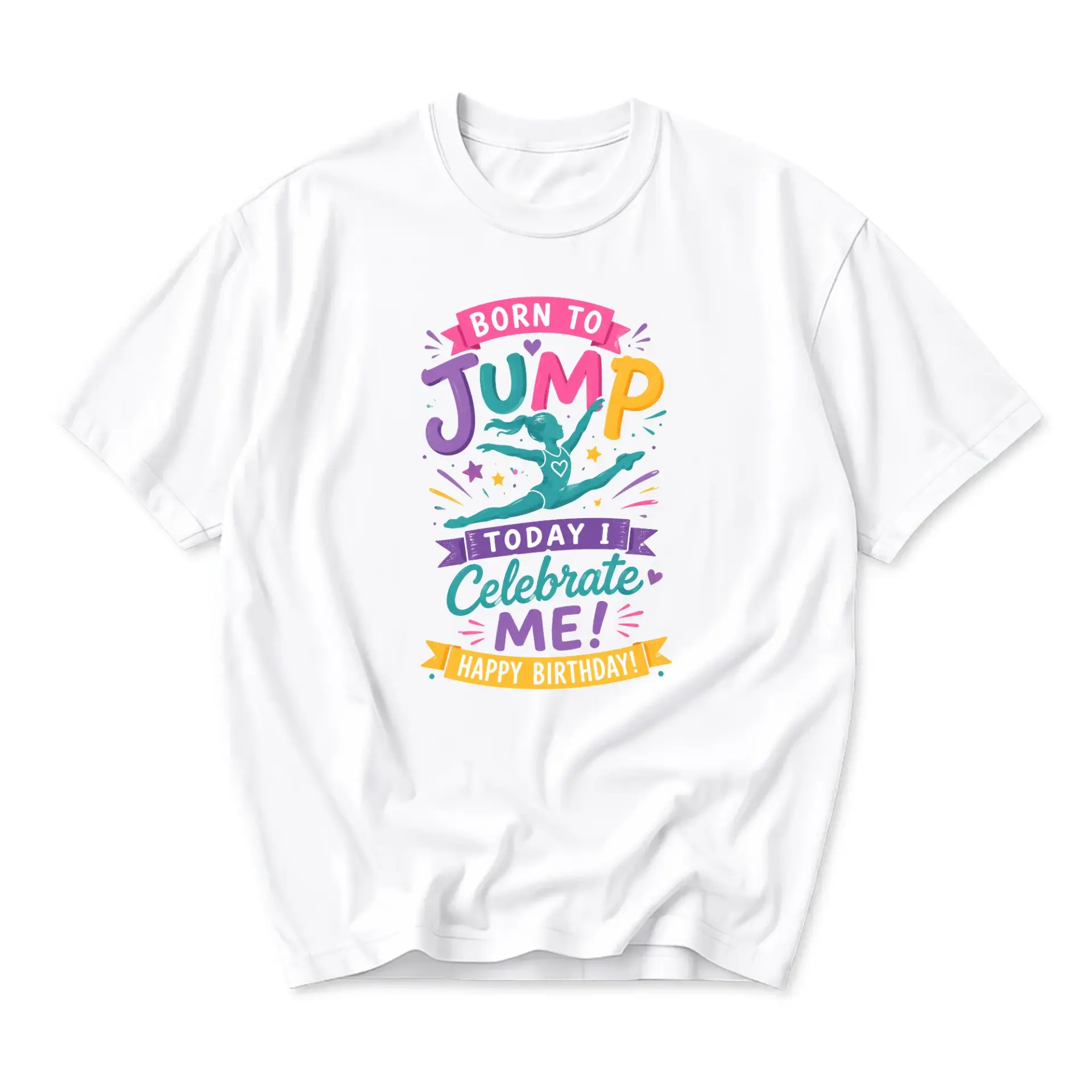 Graphic Tee Born to Gymnastics Shirt Unisex Cotton Blend Casual Apparel for Sporty Self Expression Birthday Gift