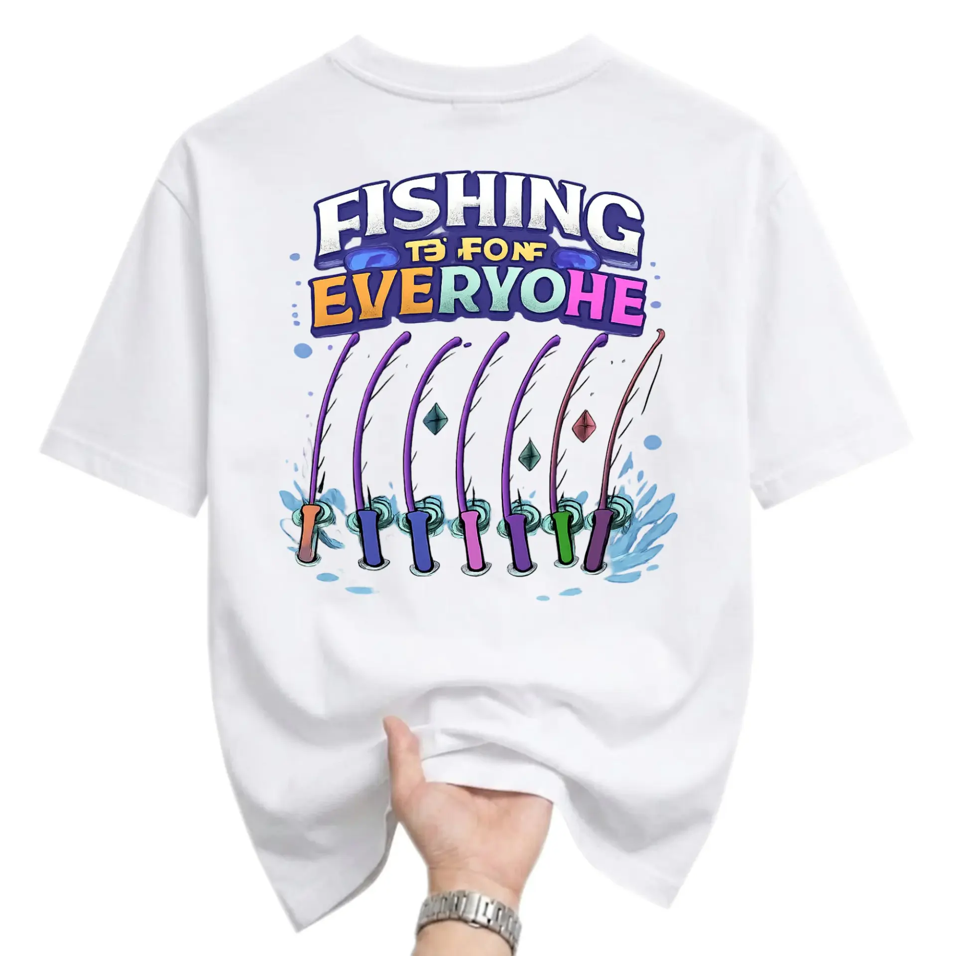 Funny Shirt Fishing Is for Everyone Graphic Tee Unisex Crew Neck Casual