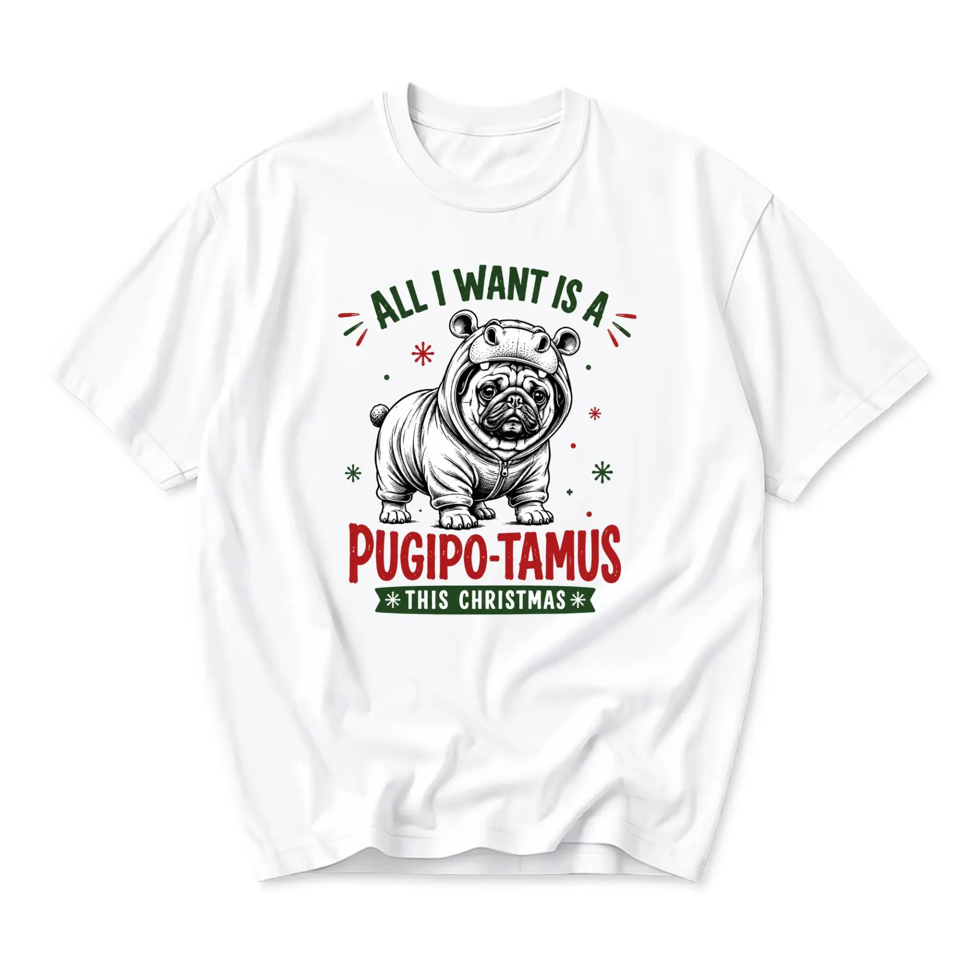 Funny Shirt Pugipo-Tamus Graphic Tee Cute Holiday Humor Unisex Casual Apparel Seasonal Festive T-Shirt
