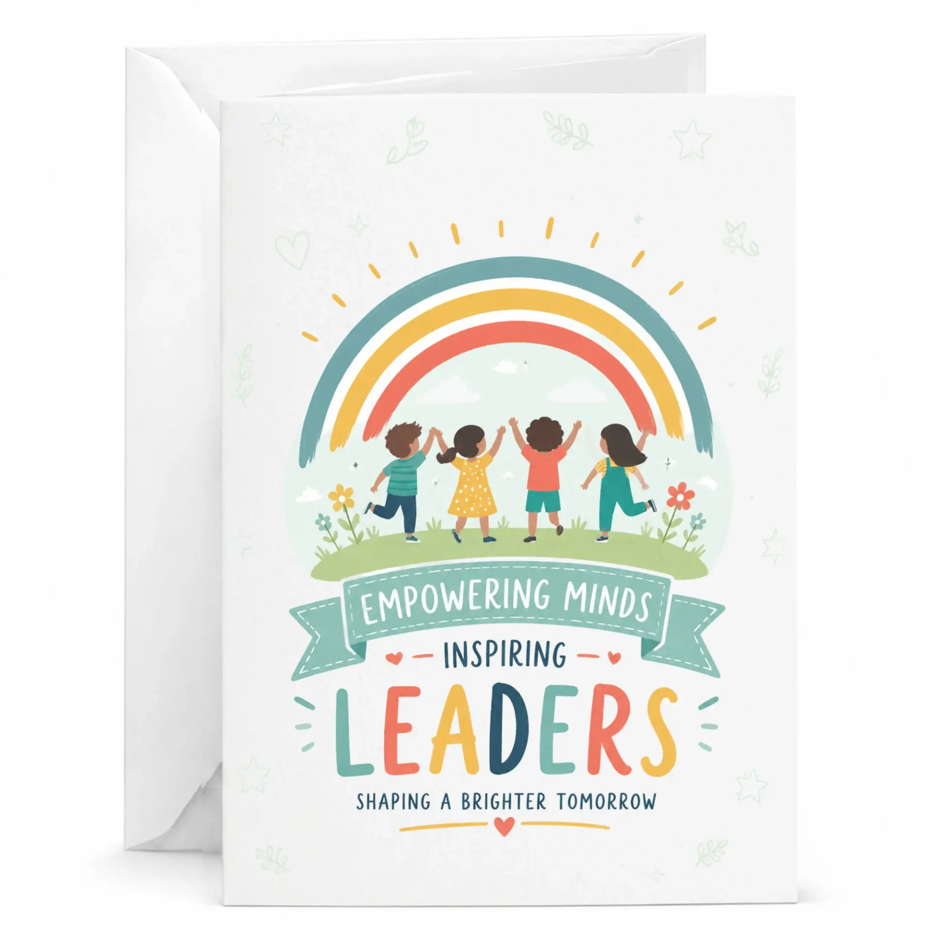 Inspirational Greeting Card Empowering Minds Inspiring Design for Appreciation and Encouragement 5x7 Folded