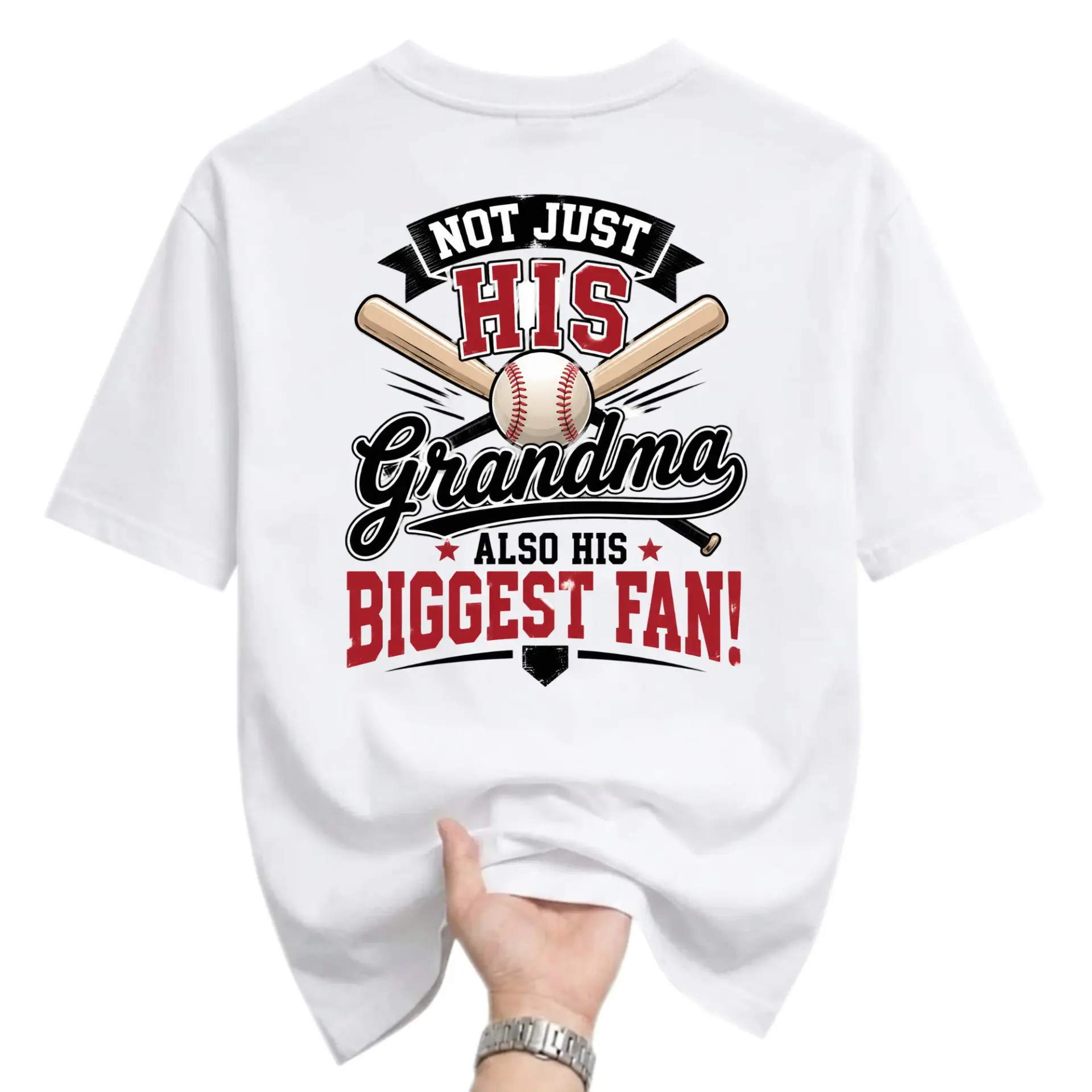 Funny Shirt for Baseball Grandma Graphic Tee Unisex Crew Neck Casual