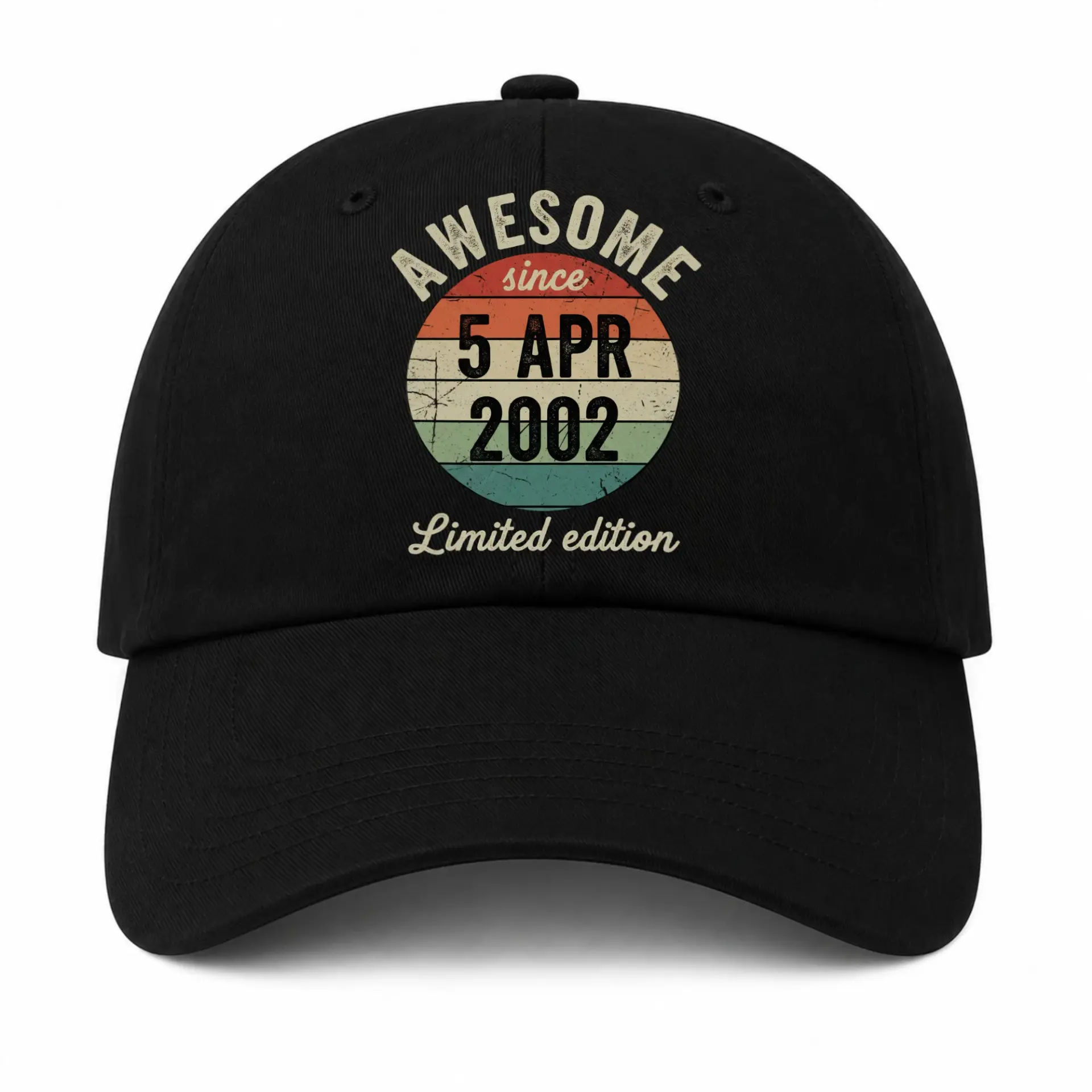 Baseball Cap Vintage Awesome Since April 2002 Retro Sunset Graphic Hat