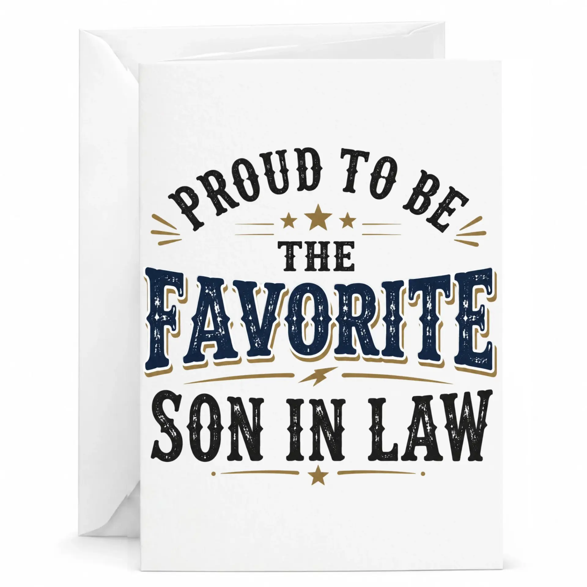 Funny Greeting Card for Favorite Son in Law Humorous Appreciation Note for Family Members and Special Occasions