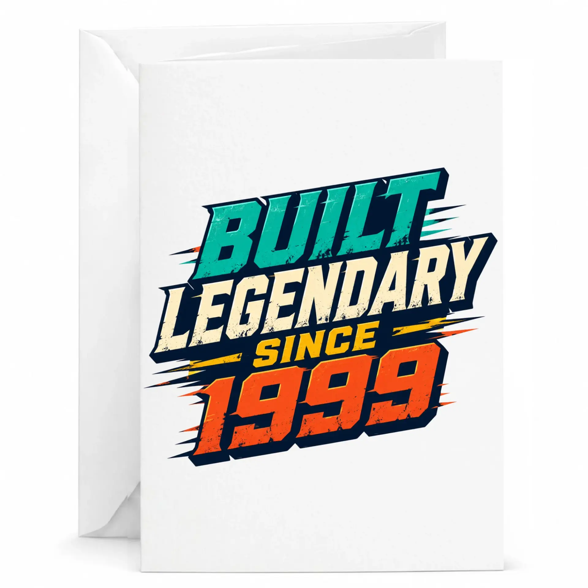 Birthday Card Built Legendary Since 1999 Greeting Card for Milestone Celebrations 5x7 Inches with Envelope
