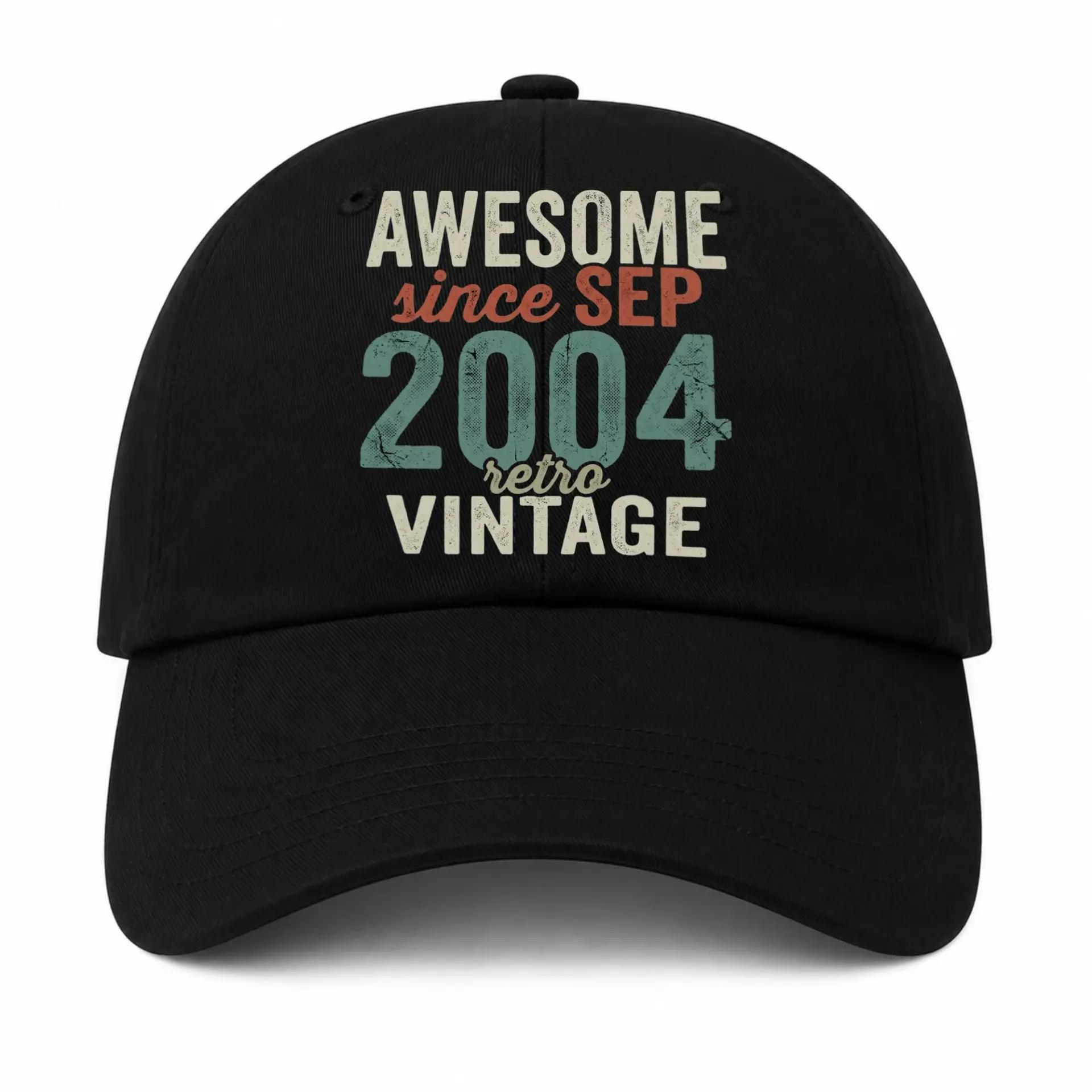 Baseball Cap Awesome Since September 2004 Vintage Retro Birthday Hat