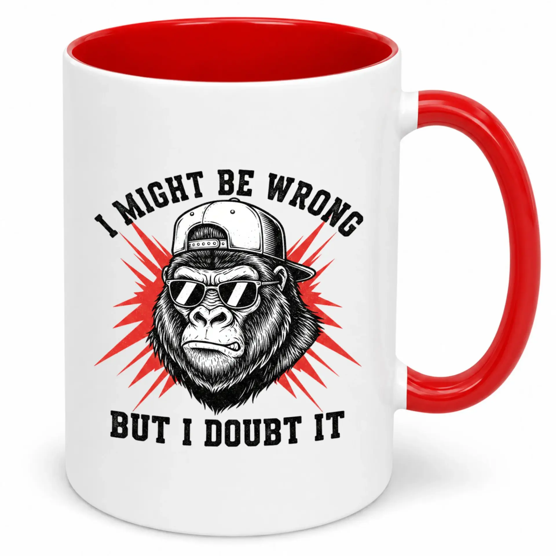 Funny Coffee Mug Sarcastic 'i Might Be Wrong but I Doubt It' Ceramic Cup for Men Women 11oz or 15oz Beverage Drinkware Unique Gift Idea