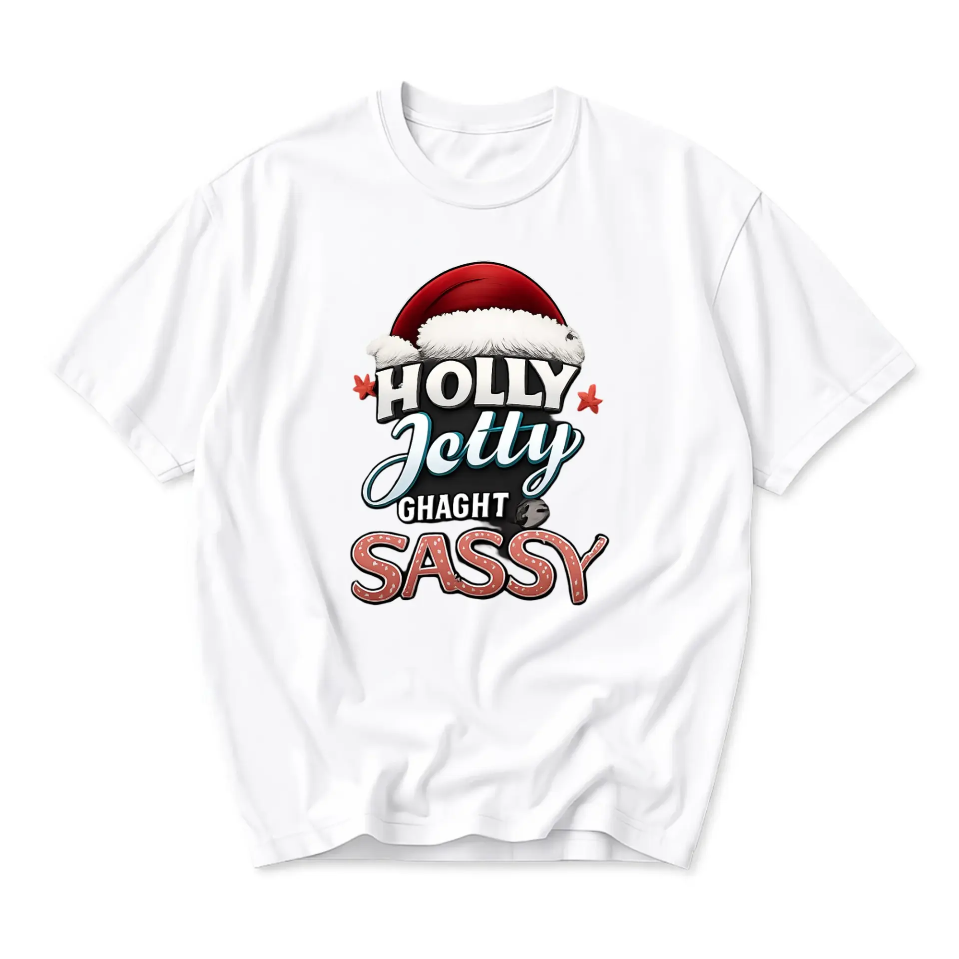 Funny Shirt Ghaght Sassy Christmas Graphic Tee Unisex Crew Neck Short