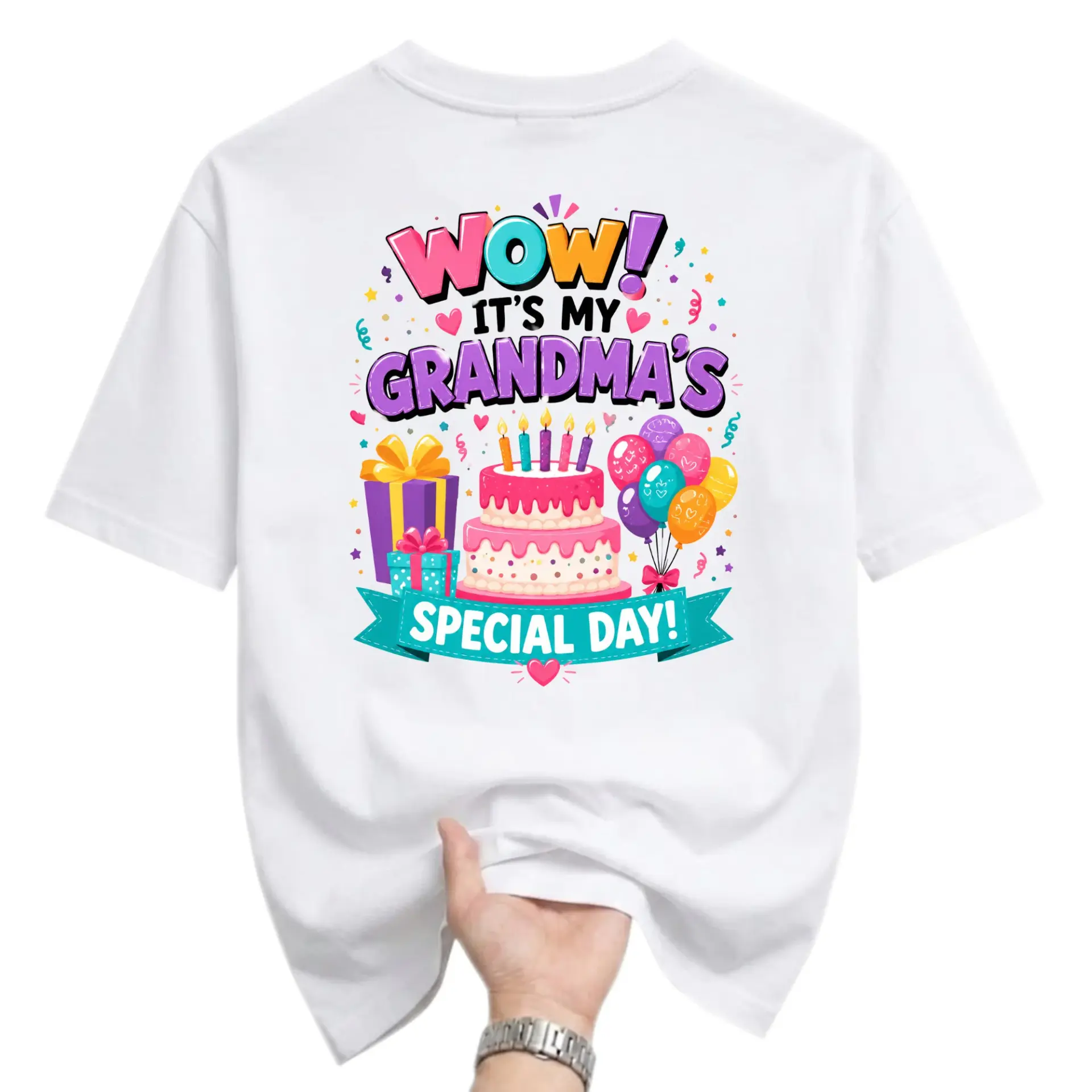 Graphic Tee Wow It Is My Grandma's Special Day Birthday Celebration Unisex