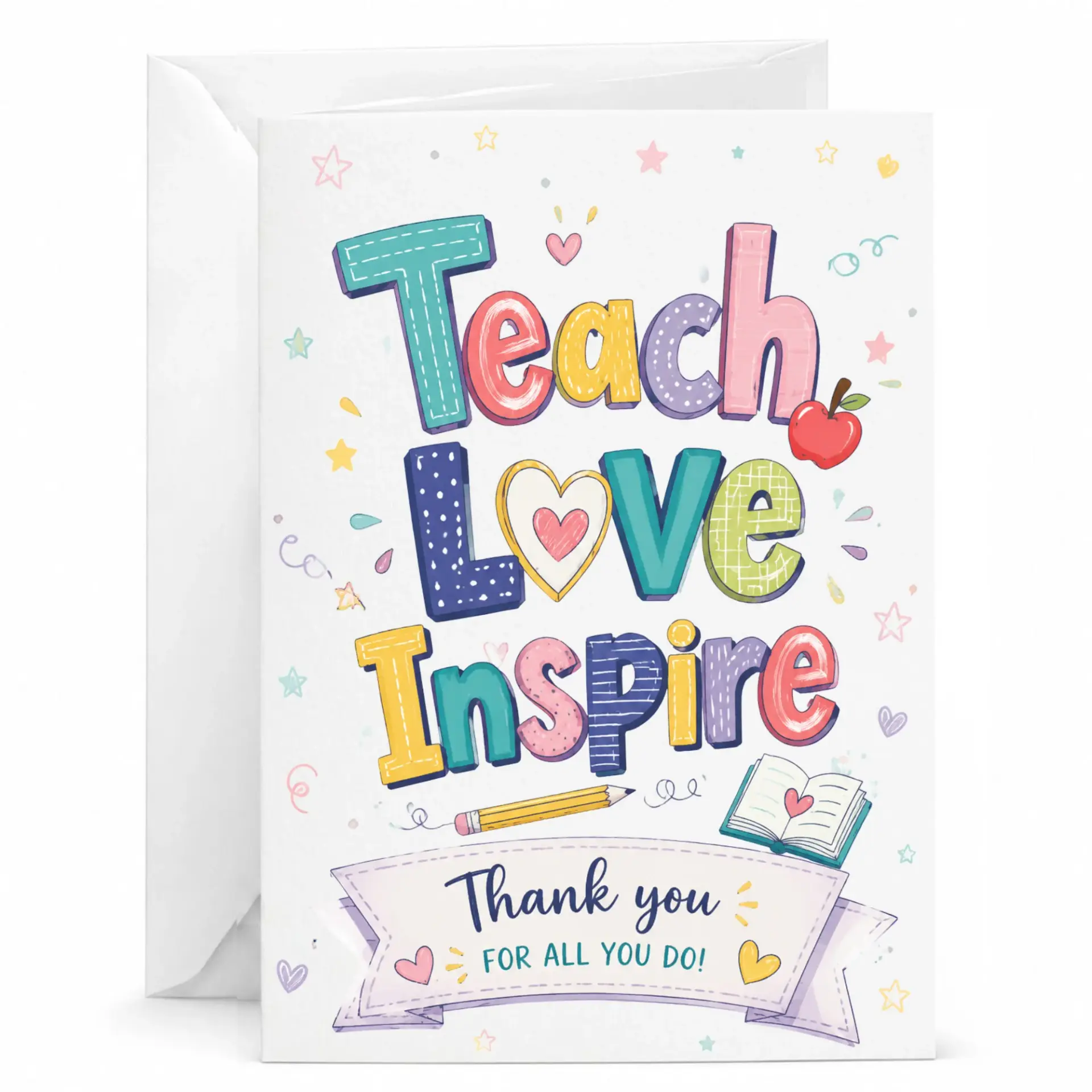 Card Teach Love Inspirational Appreciation Greeting for Educators and Mentors