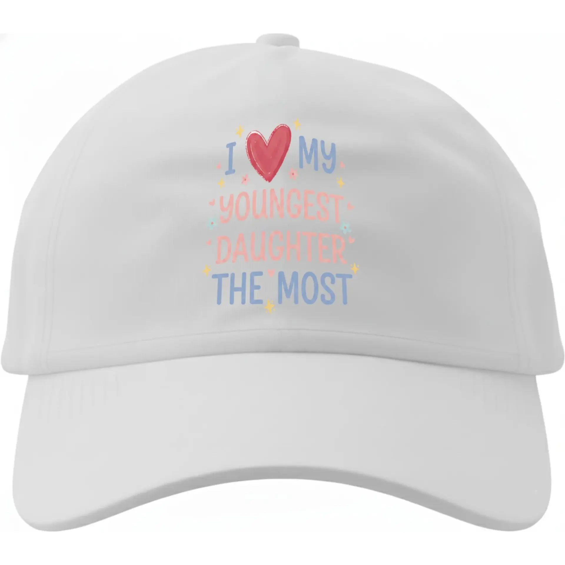 Dad Hat Baseball Cap Featuring I Love My Youngest Daughter the Most Graphic Design Comfortable Cotton Headwear