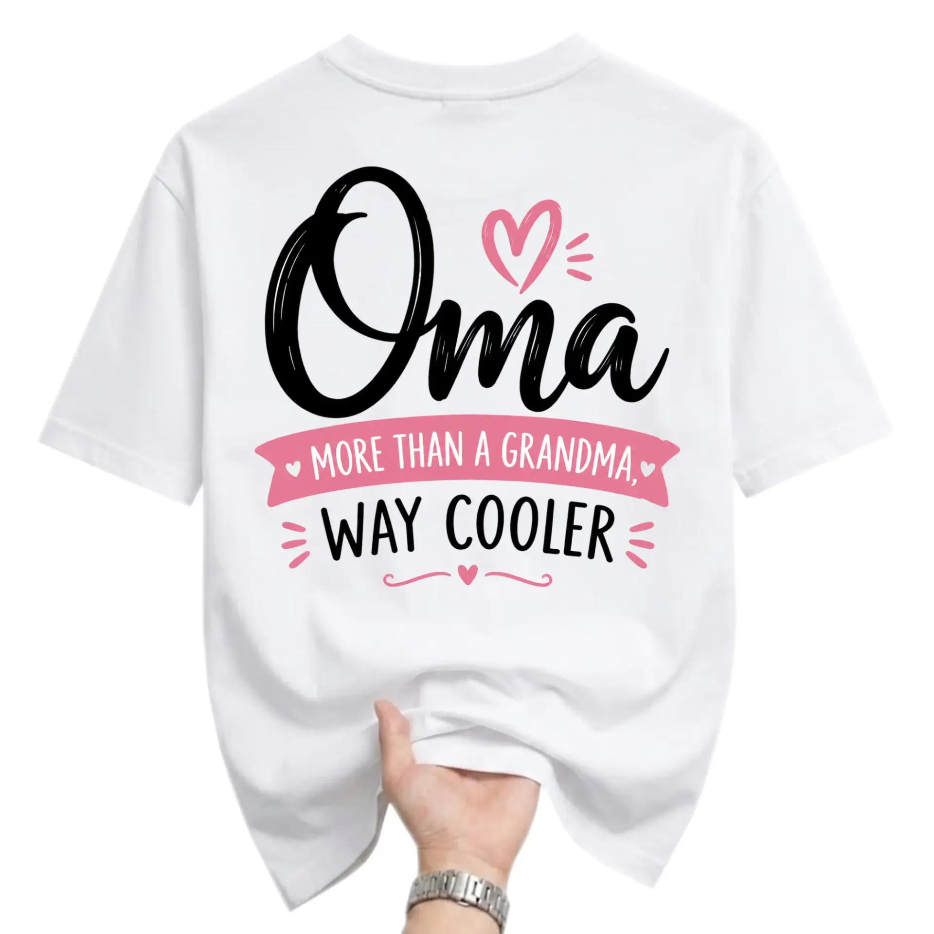 Graphic Tee Oma More Than a Grandma Way Funny Shirt Unisex Crew Neck Cotton Blend Casual Top for Women