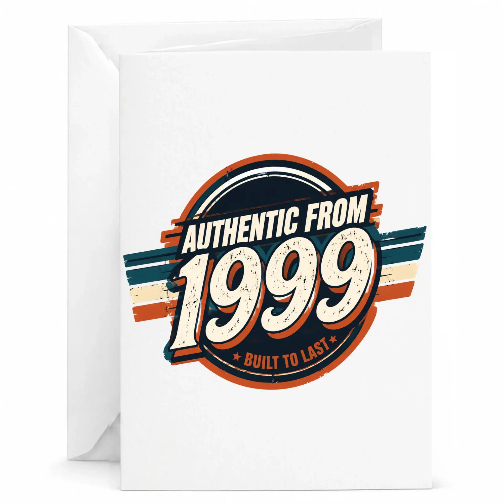 Greeting Card Authentic from 1999 Built to Last Vintage Style Birthday Stationery for Milestone Birthday Celebrations