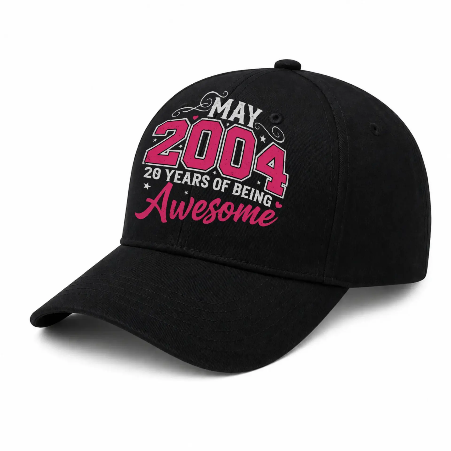 Baseball Cap May 2004 20 Years of Being Awesome Graphic Embroidered Hat