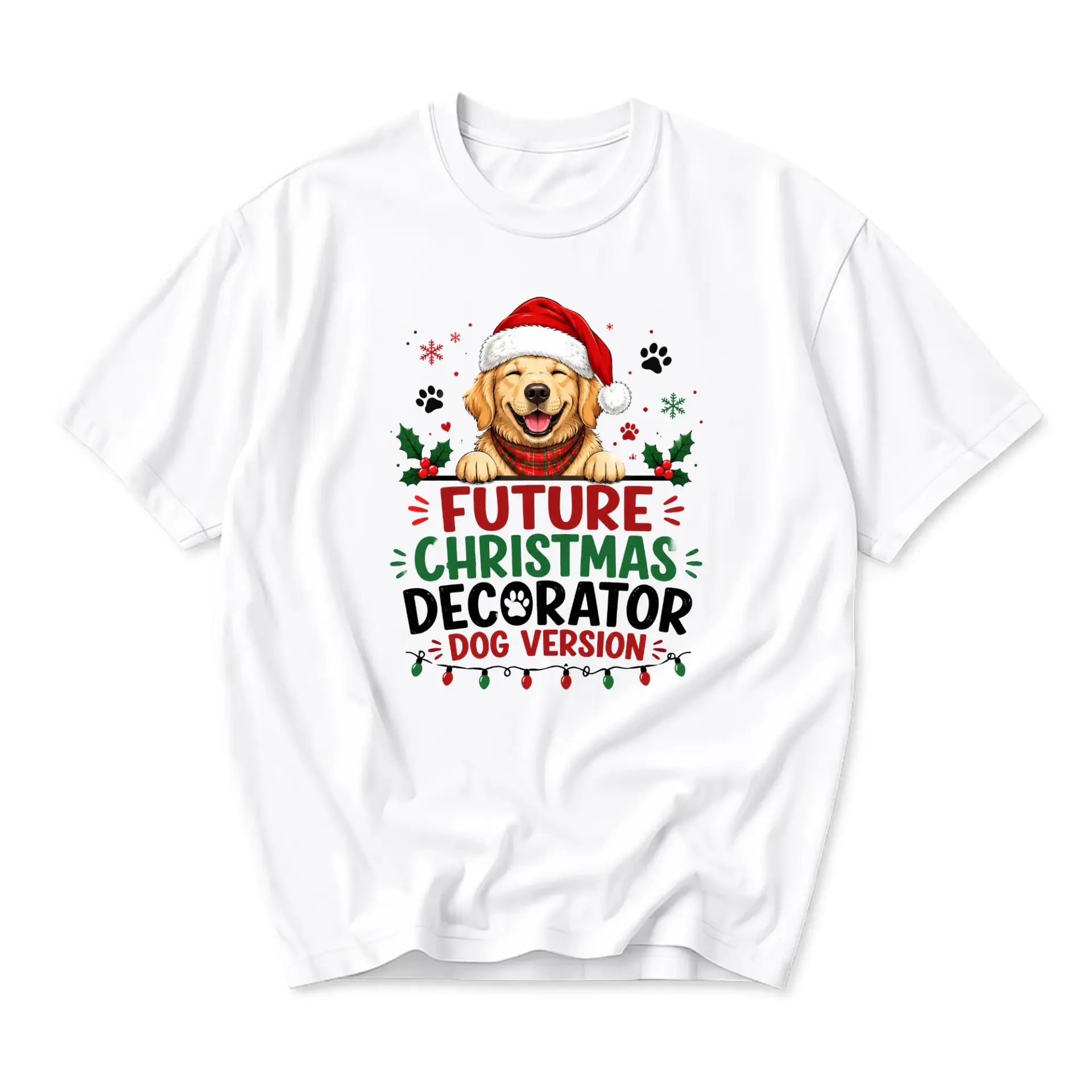 Funny Shirt Future Christmas Decorator Dog Version Graphic Tee Festive
