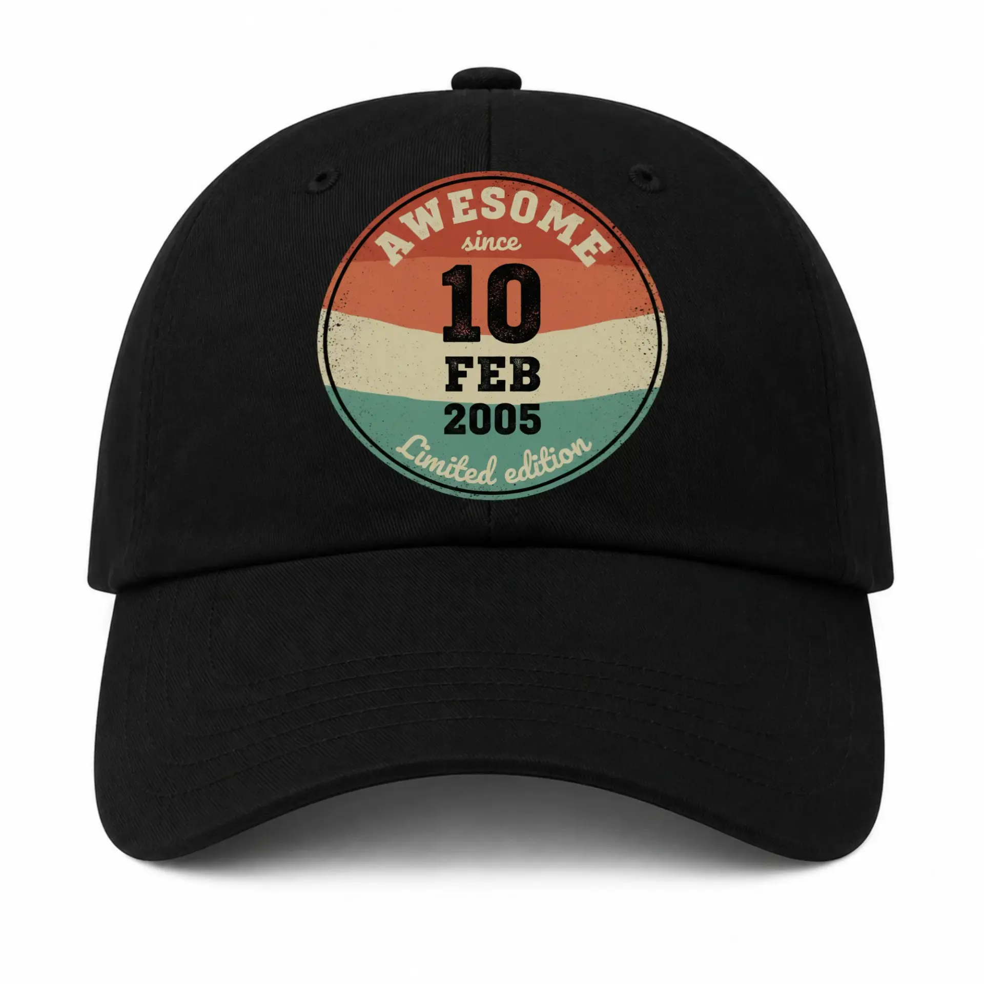 Baseball Cap Awesome Since February 2005 Retro Graphic Dad Hat Style
