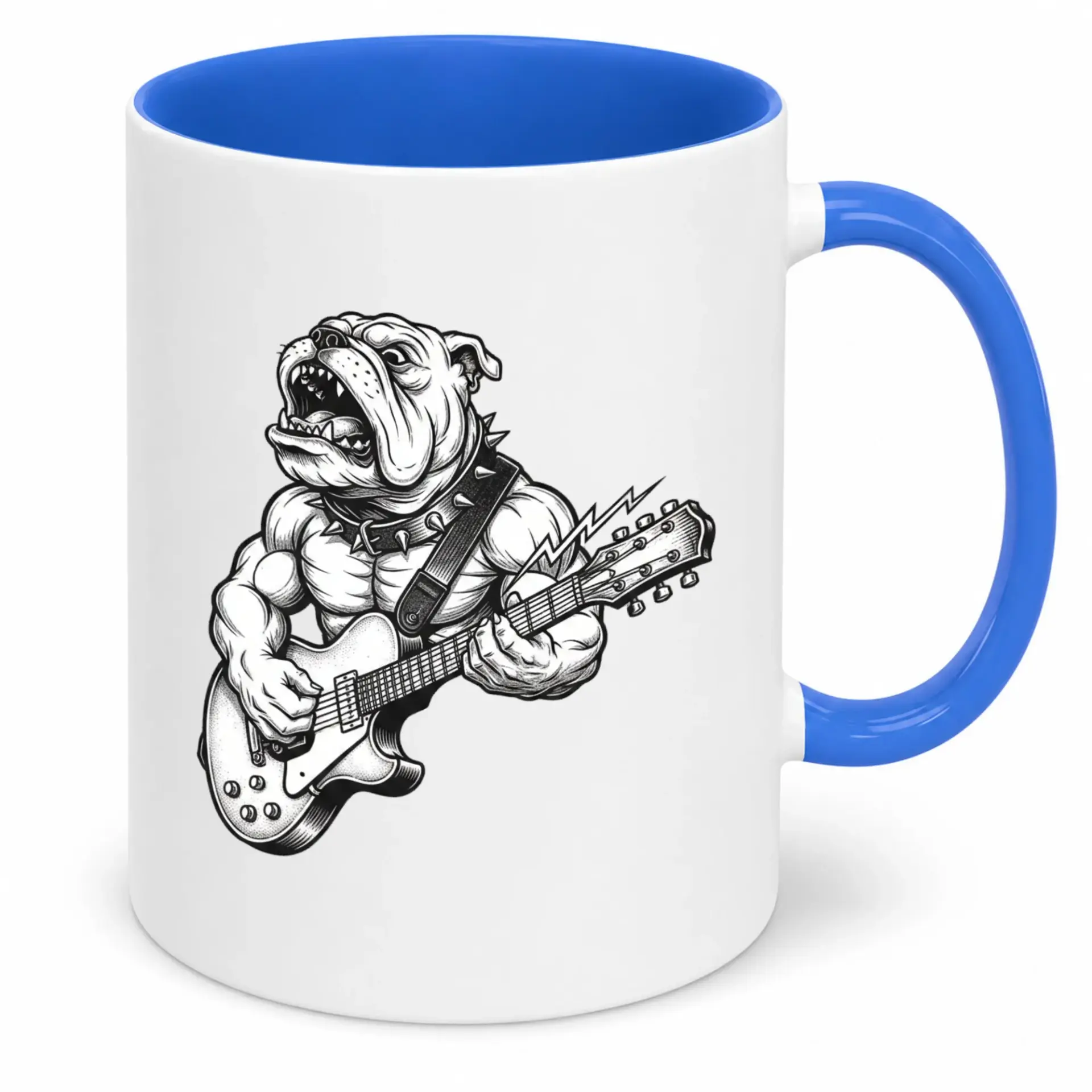 Funny Music Lover Ceramic Coffee Mug with Electric Guitar Design Unique Drinkware for Home Office Kitchen 11oz or 15oz Cup
