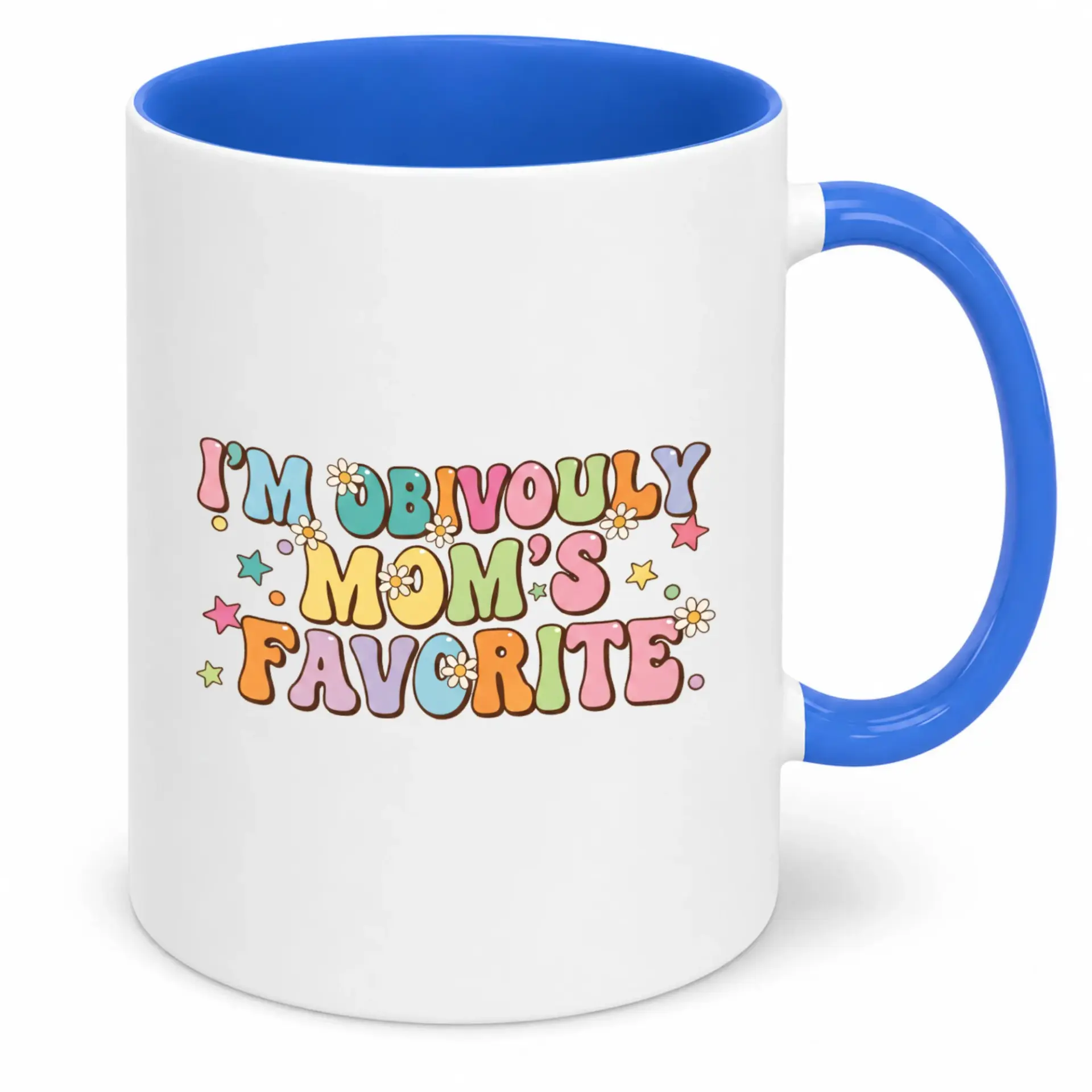 Funny Ceramic Coffee Mug with Humorous "mom's Favorite" Design Retro Sibling Gift 11 Oz Drinkware for Hot Beverages