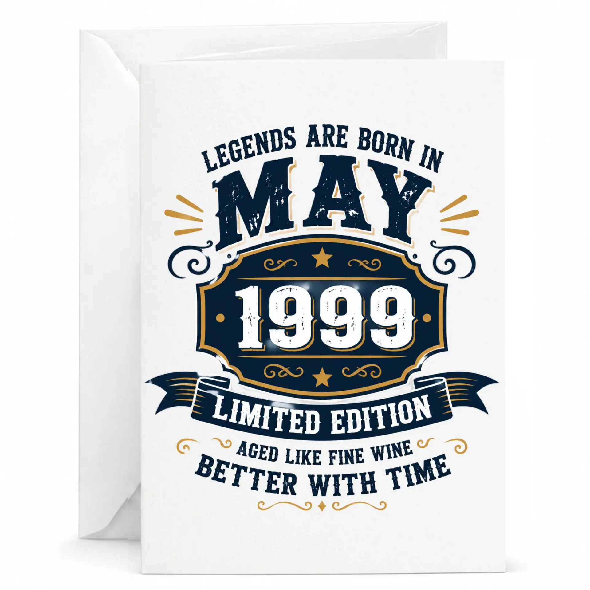 Birthday Card Legends Are Born in May 1999 Limited Edition Aged Like Fine Wine Better with Time Funny Vintage Style