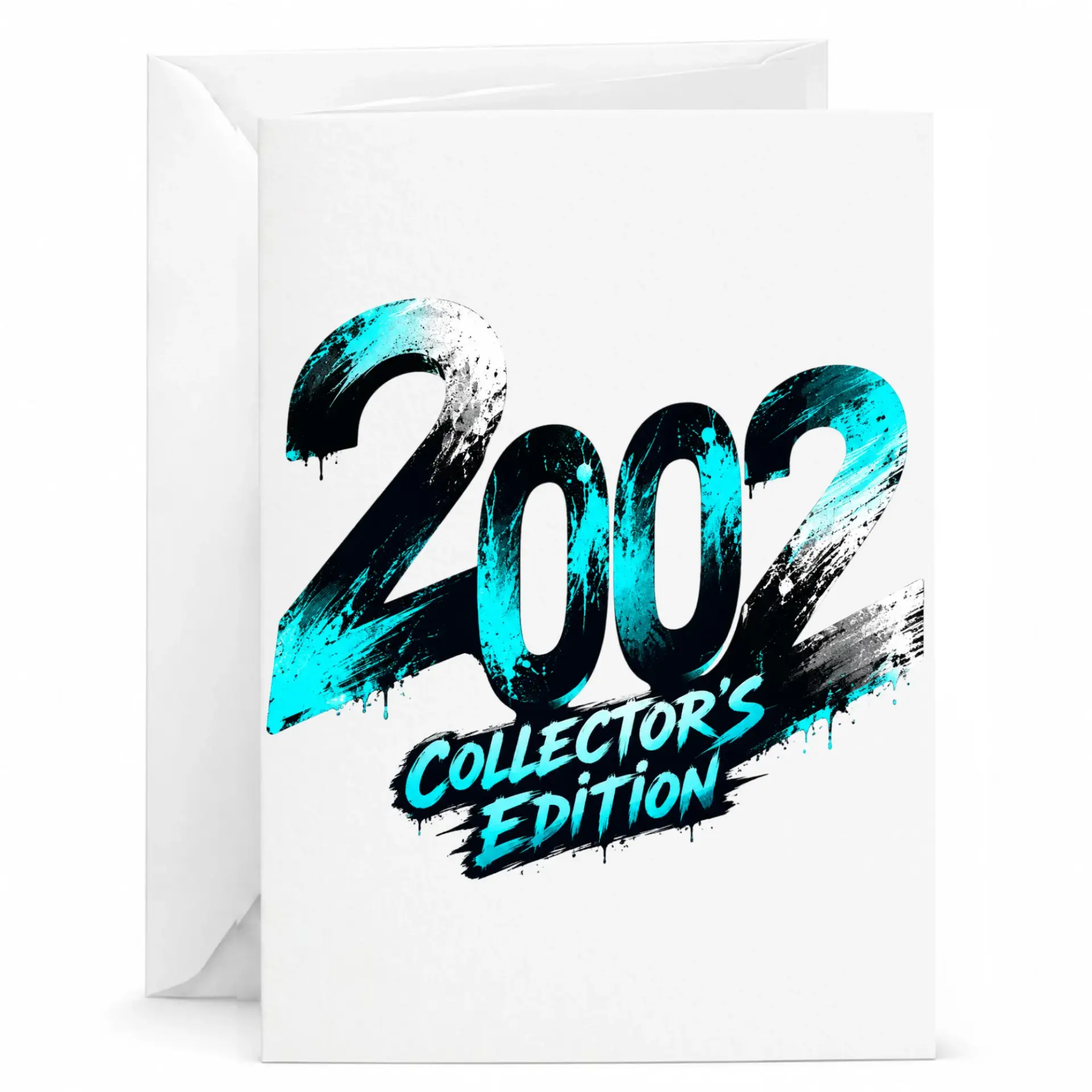 Birthday Greeting Card 2002 Collector's Edition Vintage Style Aesthetic Art Print for Milestone Celebrations 5x7 Inches
