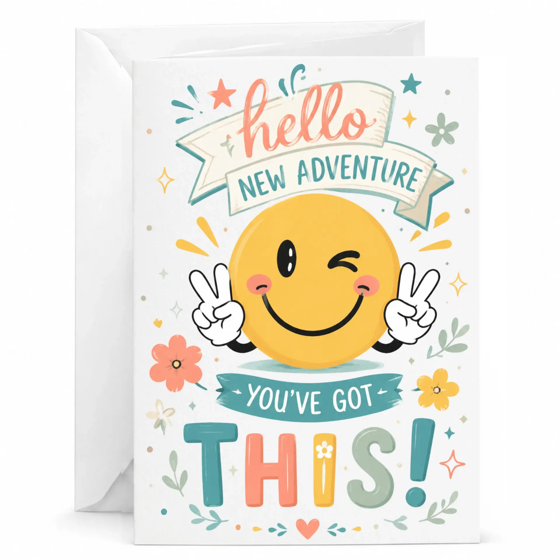 Greeting Card Hello New Adventure You Have Got This Positive Encouragement Motivational Inspirational Note for Friends