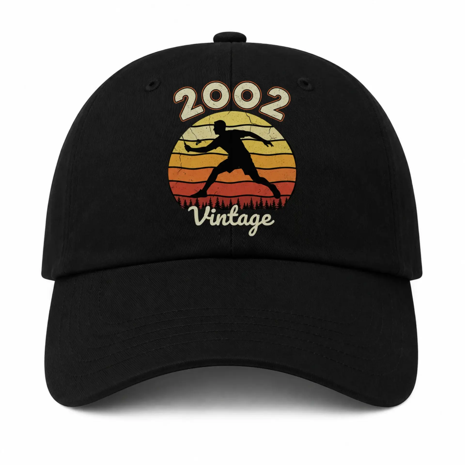 Baseball Cap Vintage Badminton Retro Sunset Graphic Sporty Hat