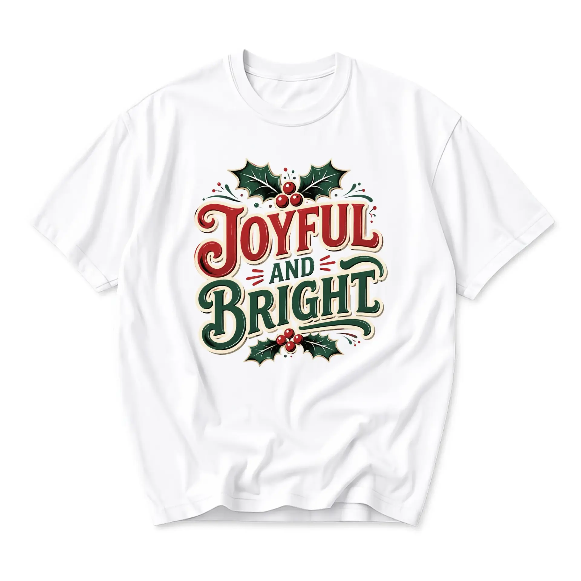 Graphic Tee Joyful and Bright Holiday Season Unisex T-Shirt Seasonal