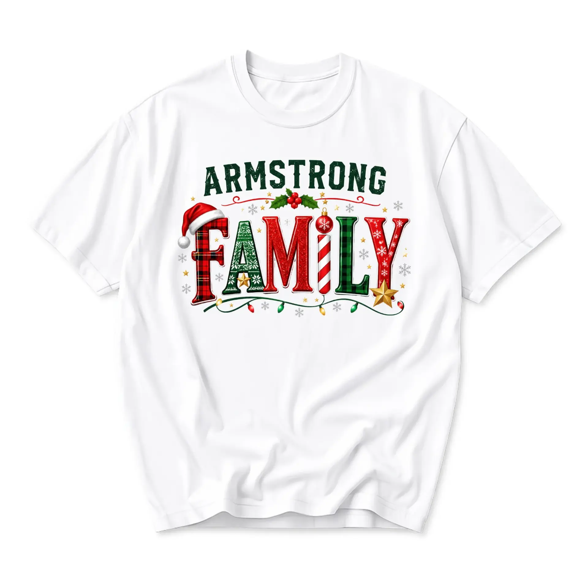 Graphic Tee Family Christmas Holiday Unisex Shirt Featuring Festive