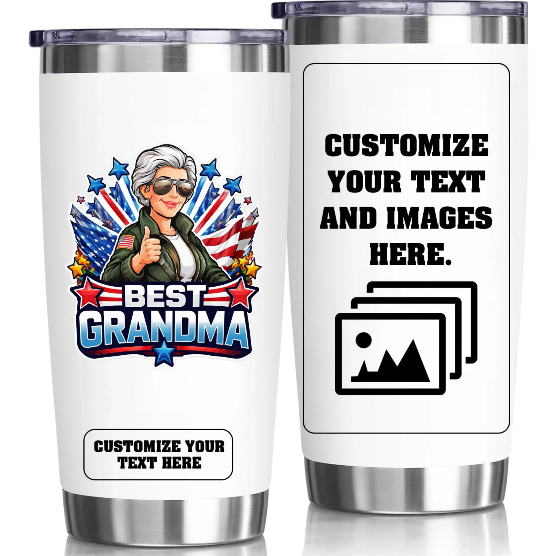 Risk: Contains Flag Imagery and Promotional Placeholders Indicating Non-Final Commercial Product Design