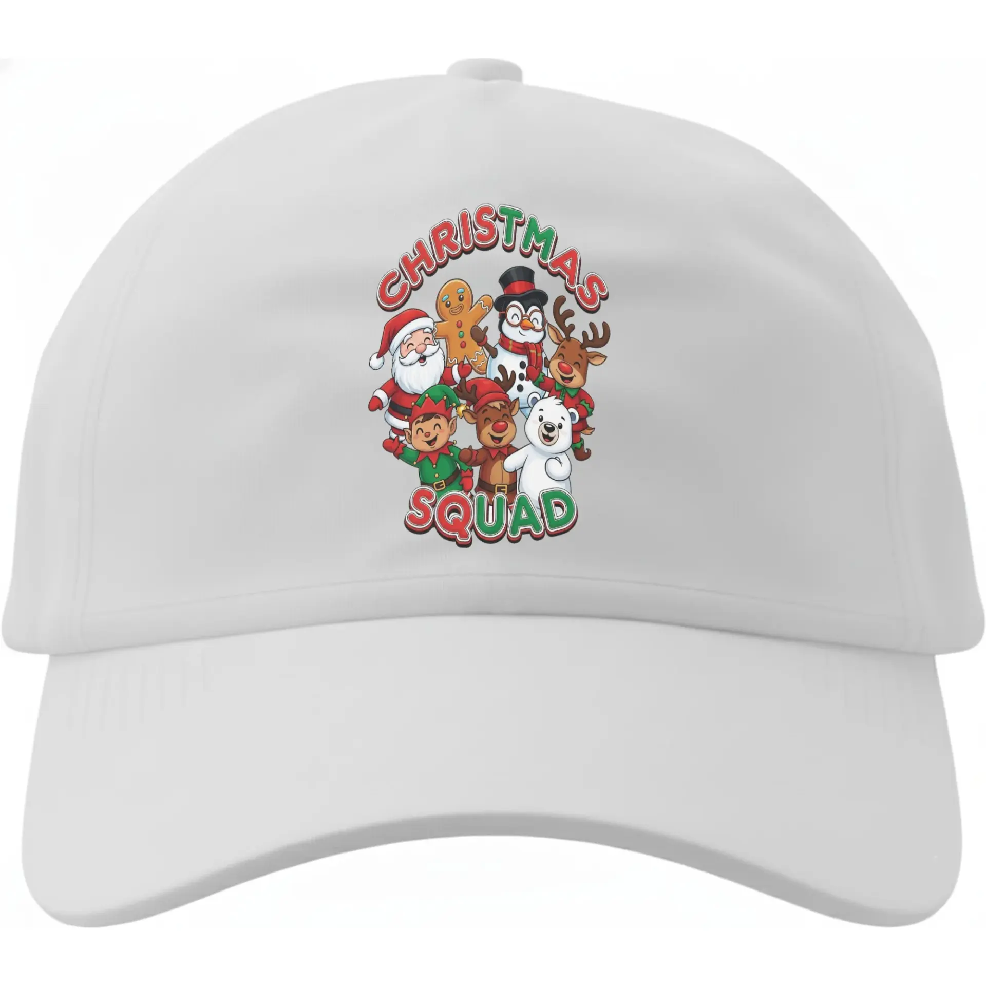 Christmas Squad Baseball Cap Holiday Season Graphic Print Dad Hat Comfortable Adjustable Cotton Blend Sun Protection Cap