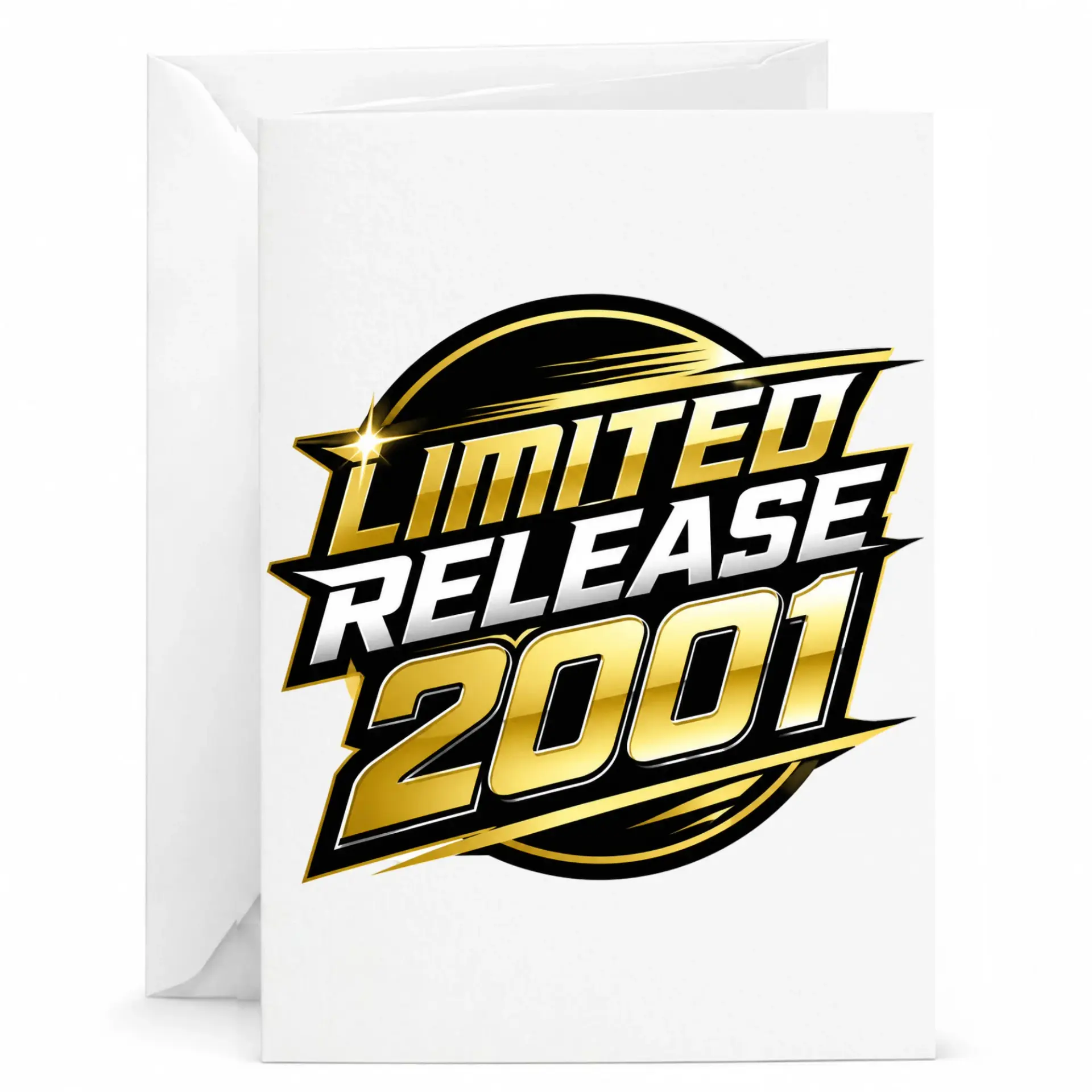Greeting Card Limited Release 2001 Vintage Style Birthday Card for Milestone Celebration and Special Anniversary