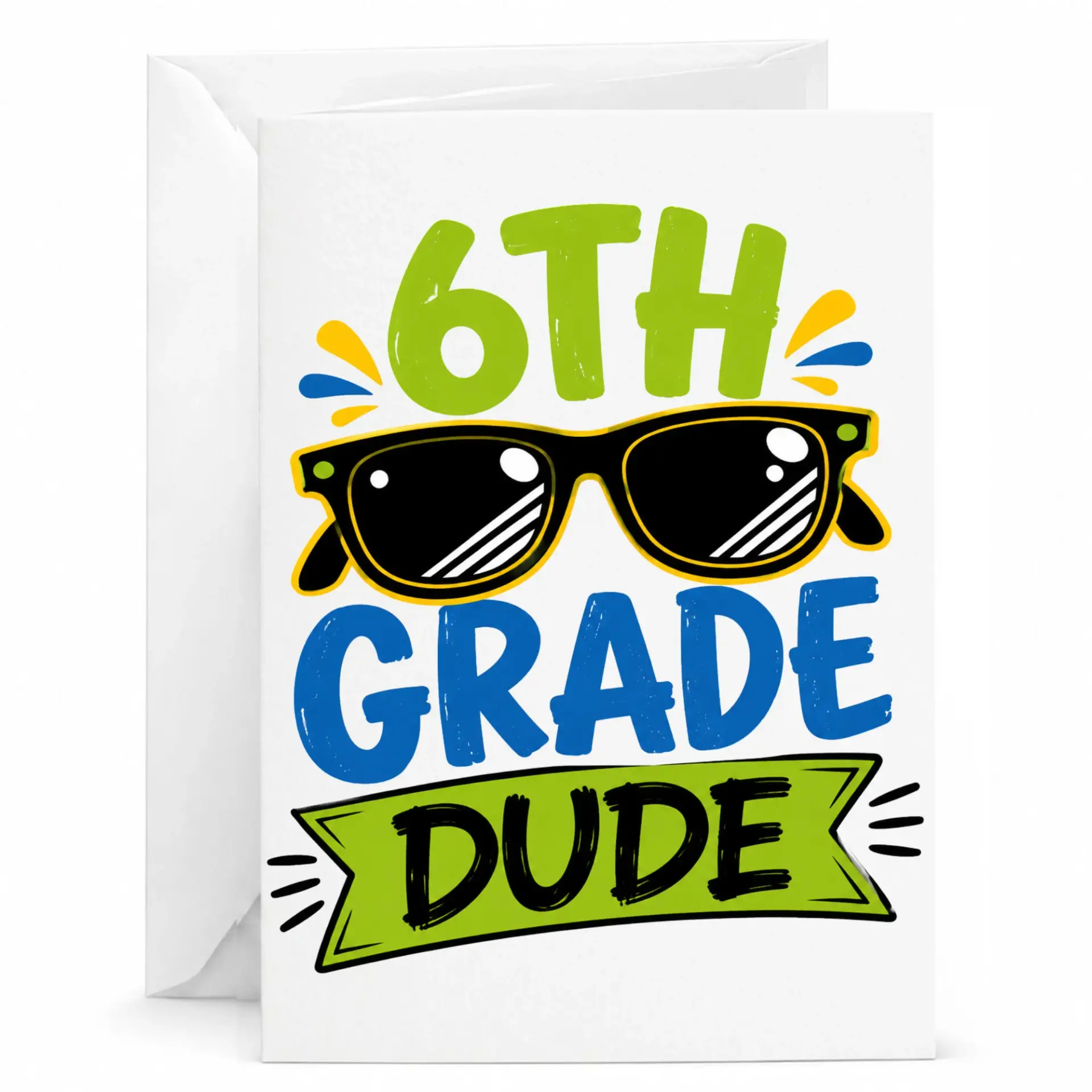 Funny 6th Greeting Card for Milestone Achievement and Academic Commemoration