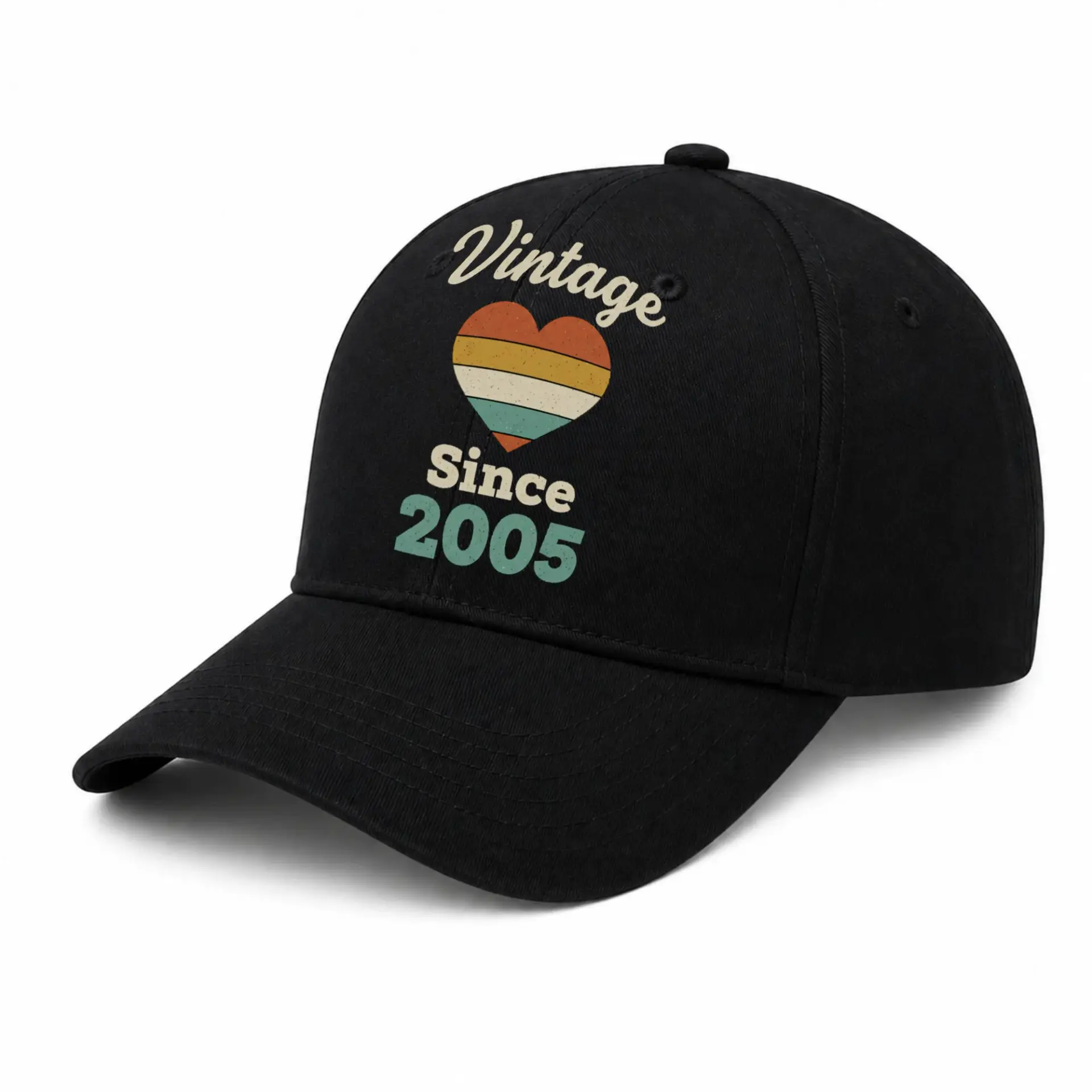 Baseball Cap Vintage Since 2005 Retro Heart Design Aesthetic Dad Hat