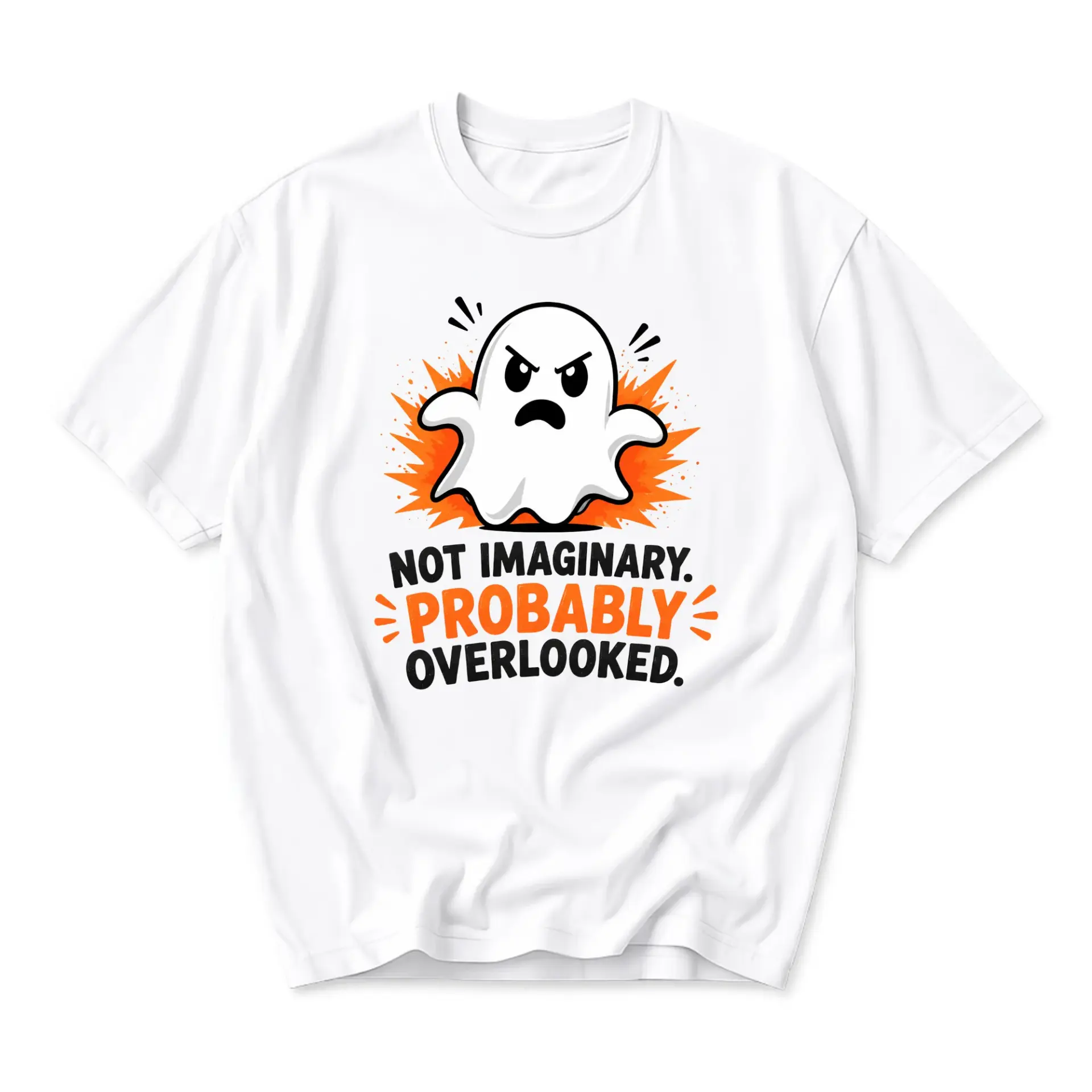 Funny Ghost Graphic Tee Unisex Crew Neck Short Sleeve Shirt for Casual Wear and Everyday Self Expression Apparel