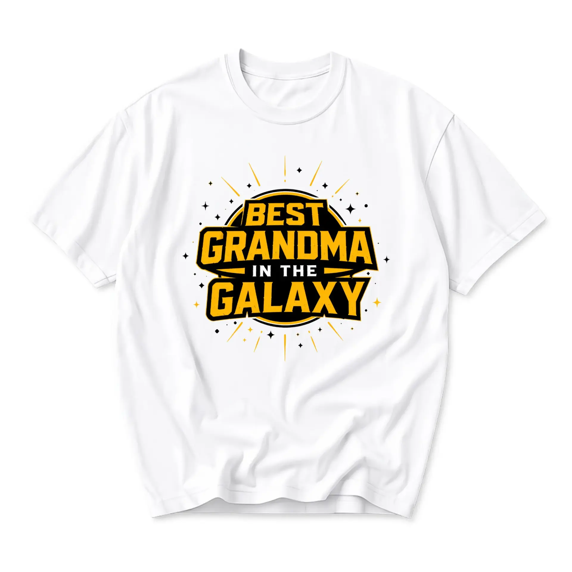 Graphic Tee Best Grandma in the Galaxy Funny Unisex T-Shirt Crew Neck