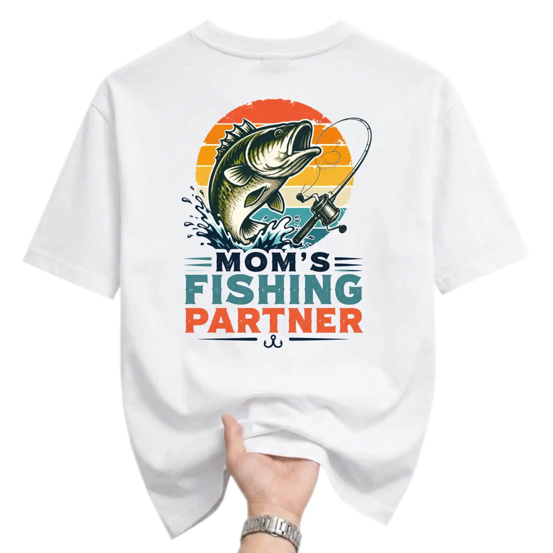 Graphic Tee Mom's Fishing Partner Unisex Crew Neck T-Shirt Vintage Style