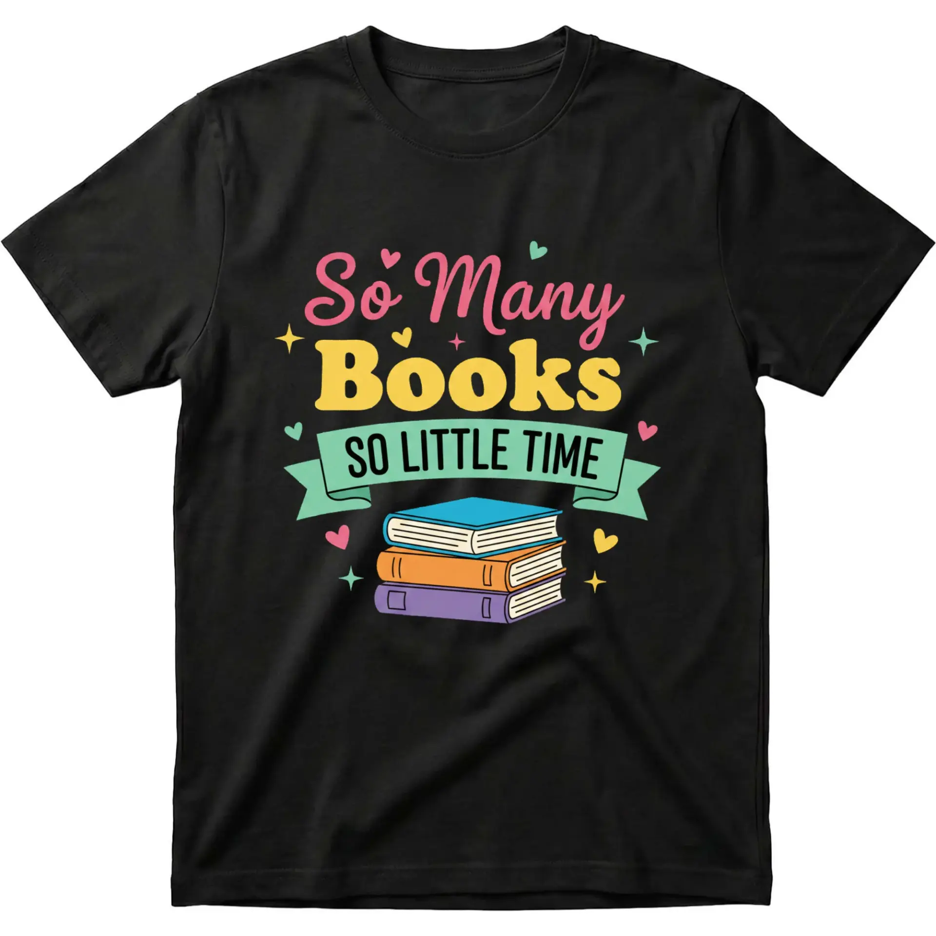 Graphic Tee so Many Books so Little Time Unisex Cotton Blend Shirt for Reading Enthusiasts Casual Everyday Outfit