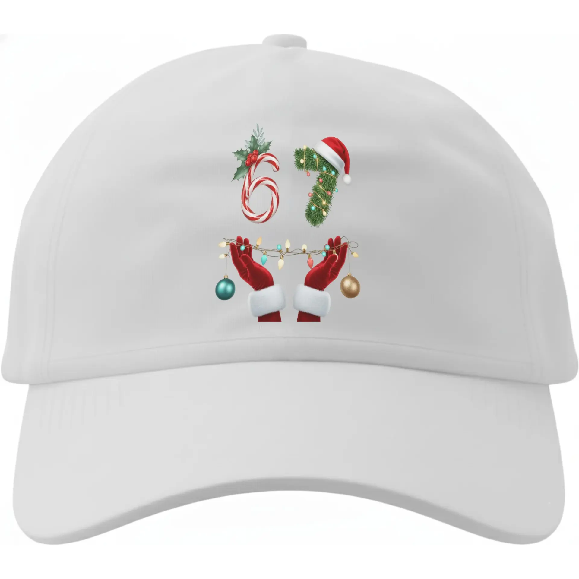 Baseball Cap Holiday Themed Number Sixty Seven Design Embroidered Cotton Blend Hat for Men and Women One Size Fits All