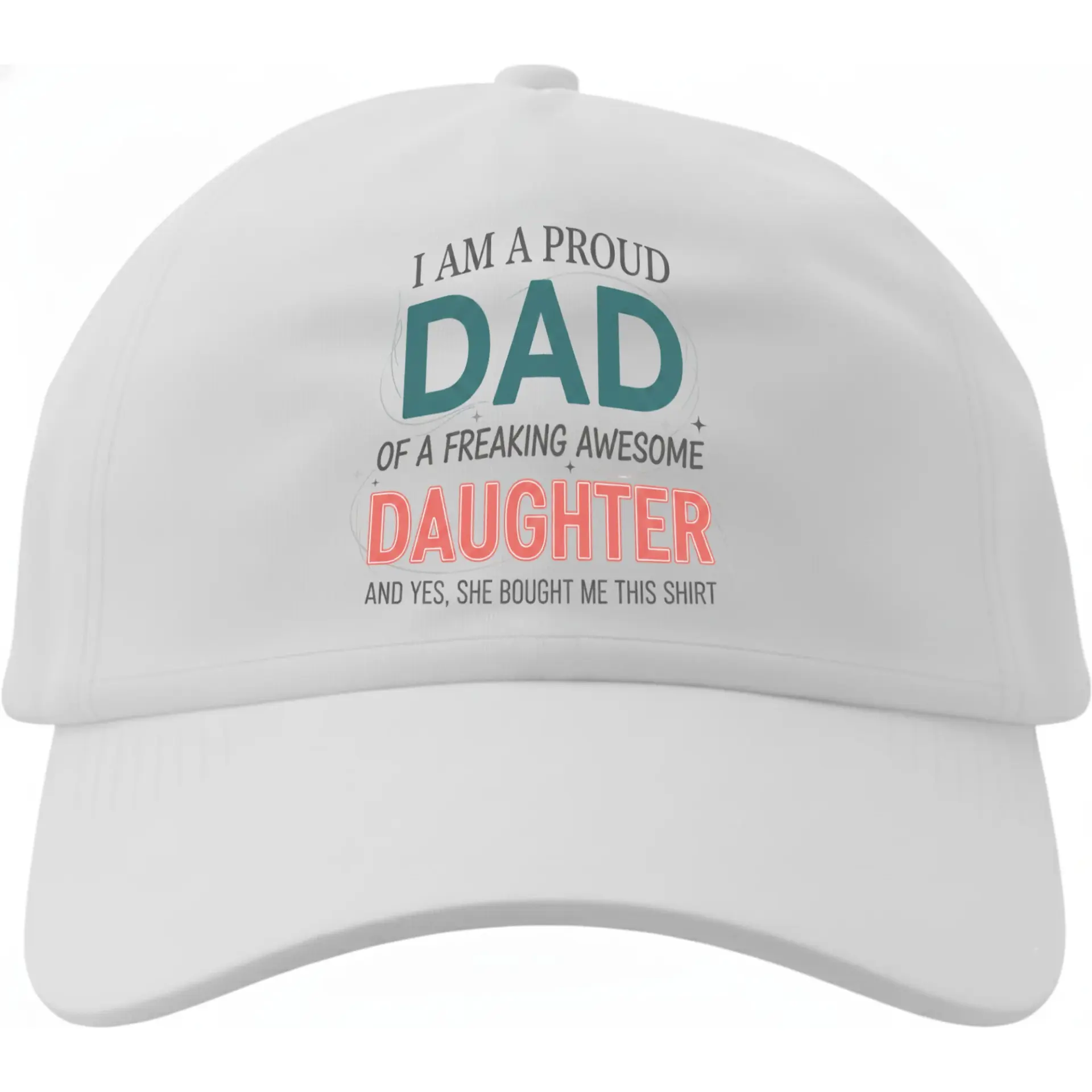 Dad Hat Proud Father Funny Saying Baseball Cap Casual Cotton Low Profile Adjustable Headwear for Men and Women