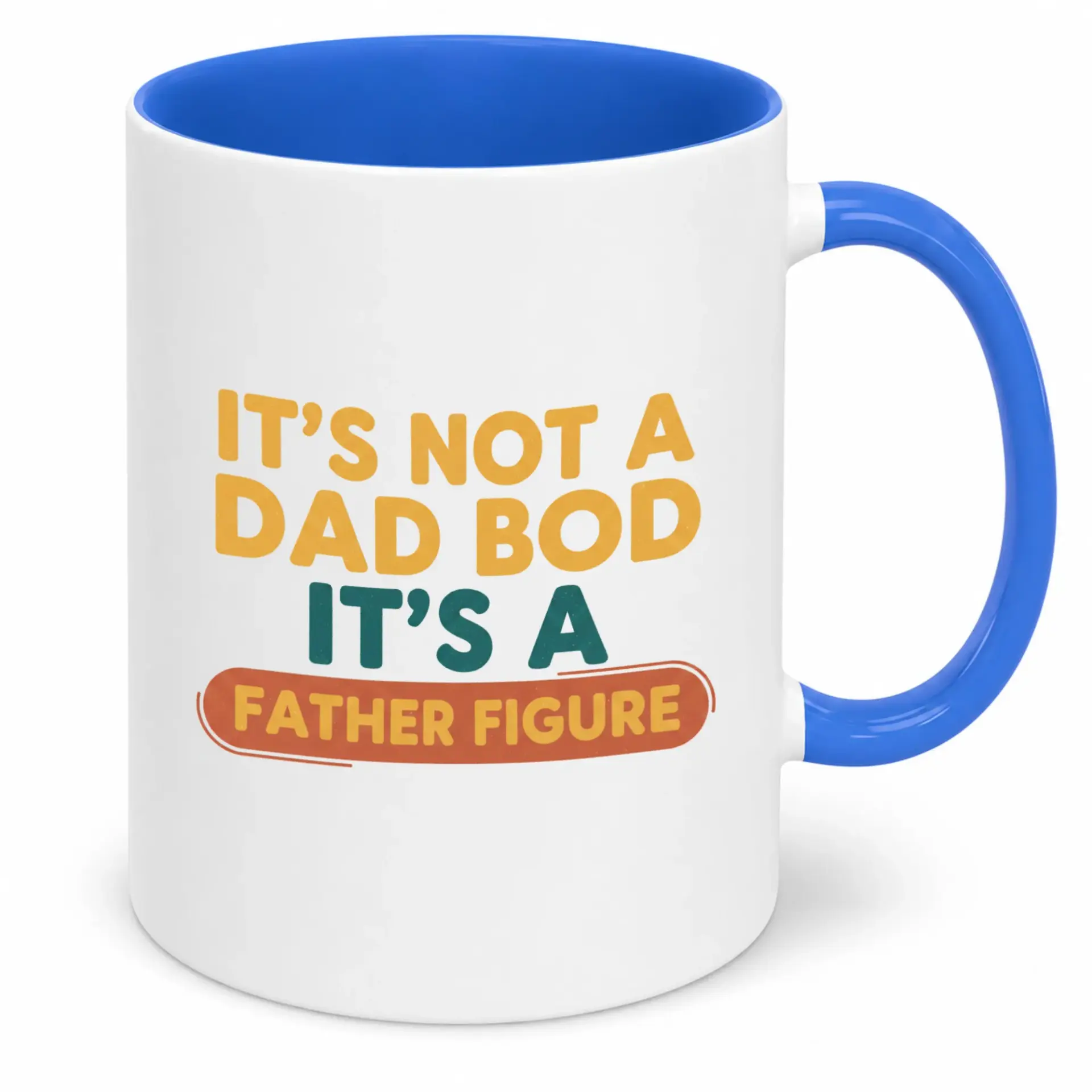 Funny Coffee Mug for Dads, Humorous Ceramic Coffee Cup with "it's Not a Dad Bod It's a Father Figure" Design, Great Gift for Father's Day and Birthdays