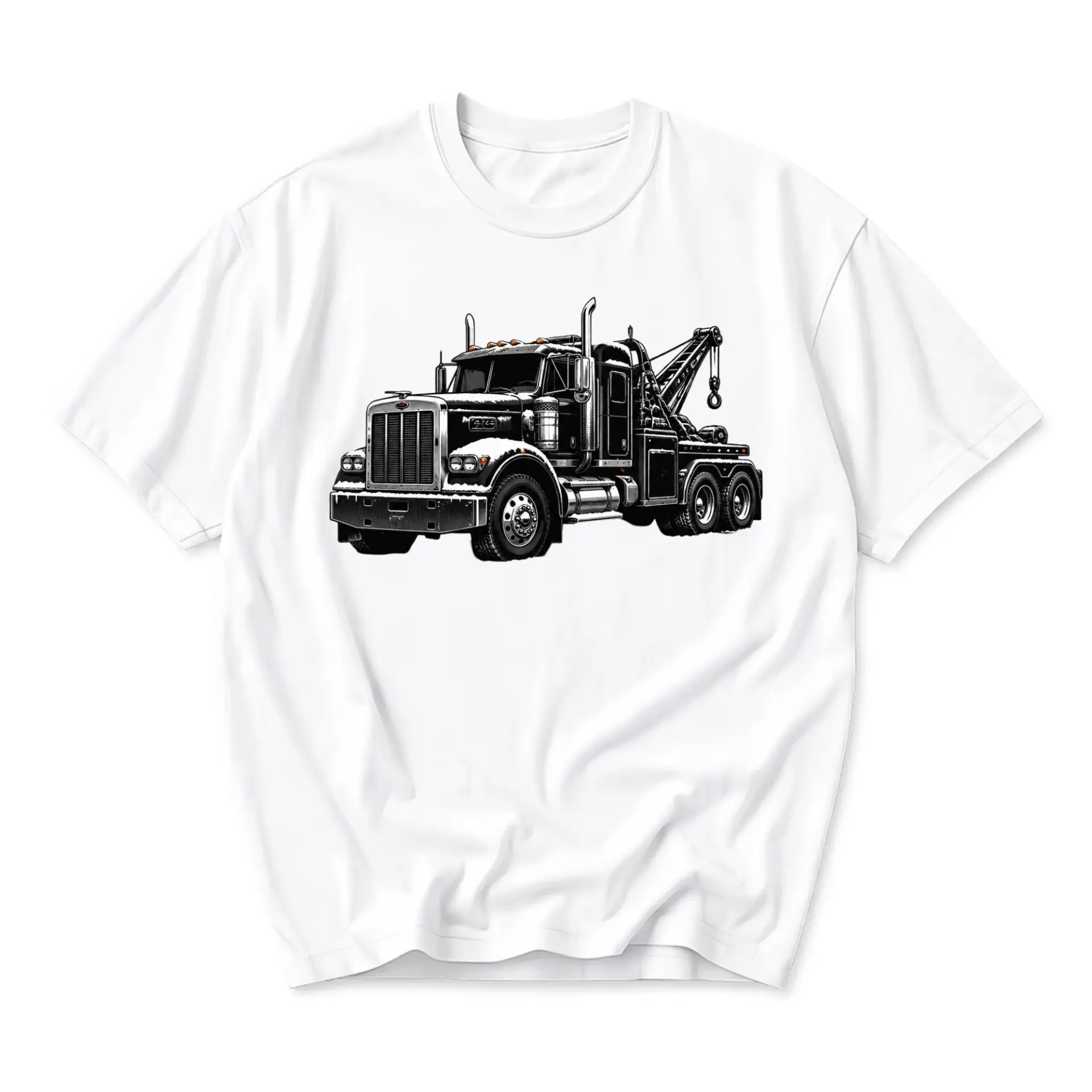 Graphic Tee Duty Tow Truck Illustration Unisex Crew Neck Short Sleeve