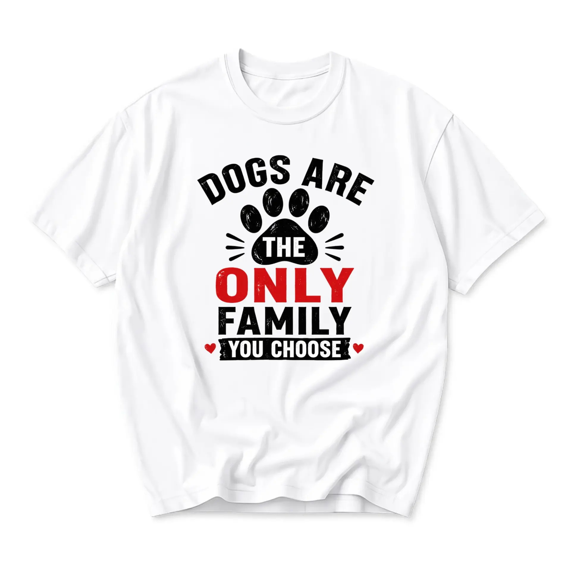 Graphic Tee Are the Only Family You Choose Print Unisex Crew Neck Casual