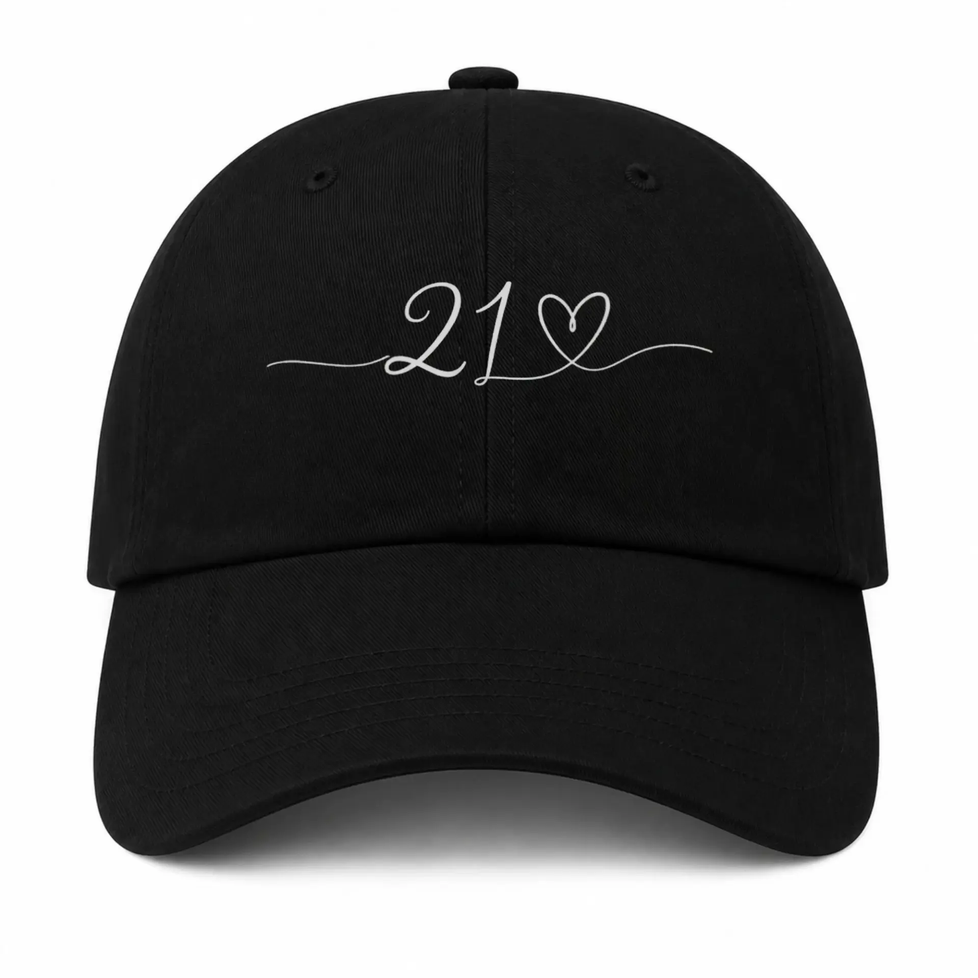 Baseball Cap Heart Design Casual Cotton Hat for Outdoor Travel Sport