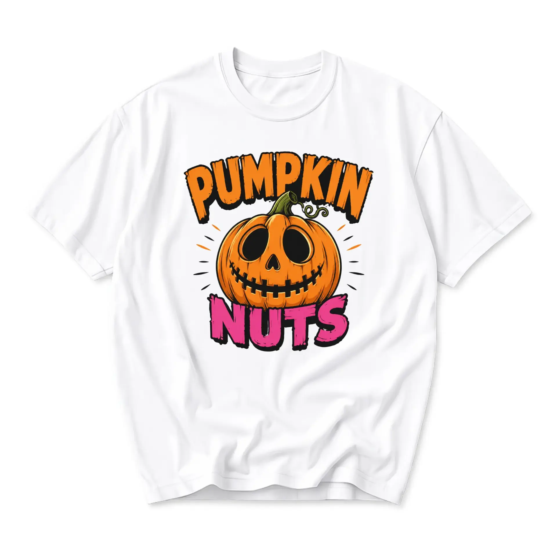 Funny Shirt Pumpkin Nuts Graphic Tee Seasonal Unisex Crew Neck Cotton Blend Casual Short Sleeve Everyday Outfit Top