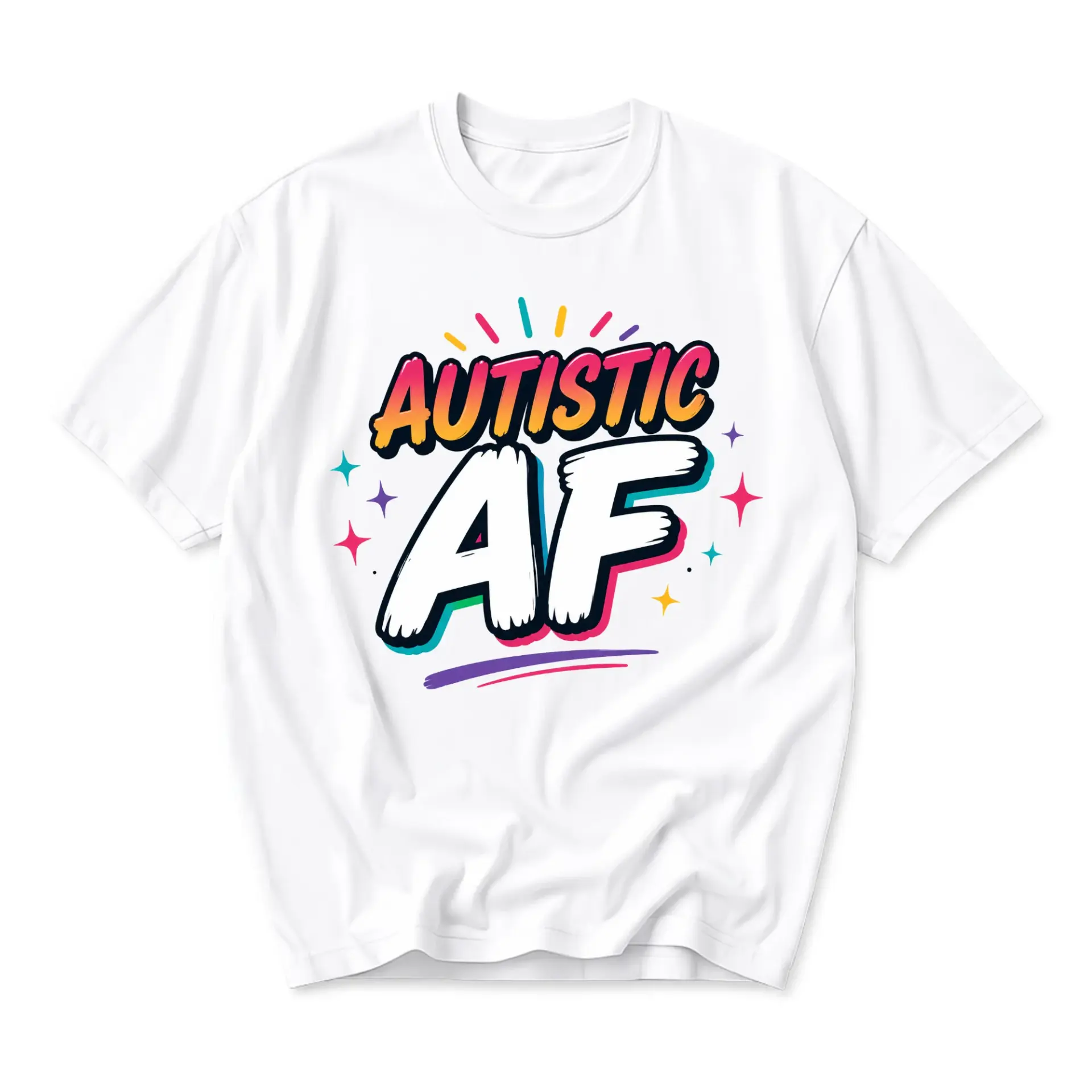 Funny Shirt Unisex Graphic Printed T-Shirt Neurodiversity Pride Casual