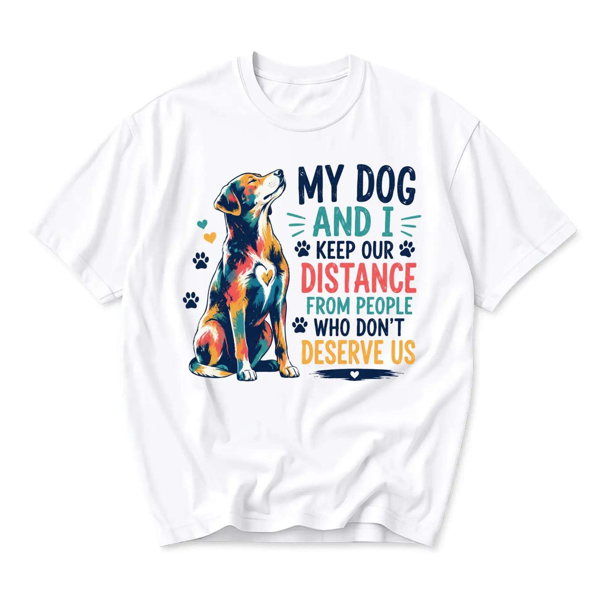 Funny Shirt and I Keep Our Distance Graphic Tee Unisex Casual Crew Neck