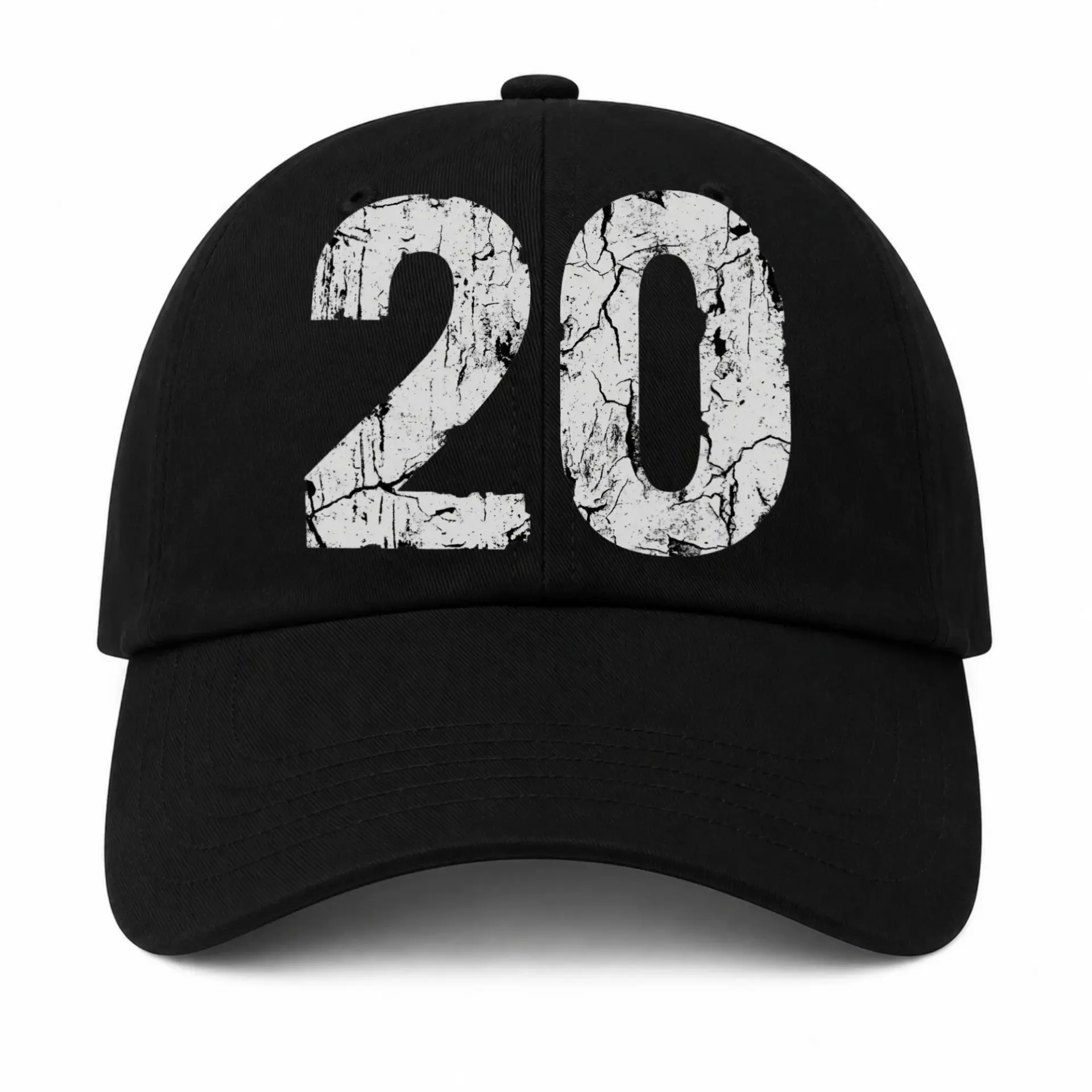 Vinyl Sticker Pack Featuring Number 20 in Distressed White Style for Personalized Decorations and Accessories