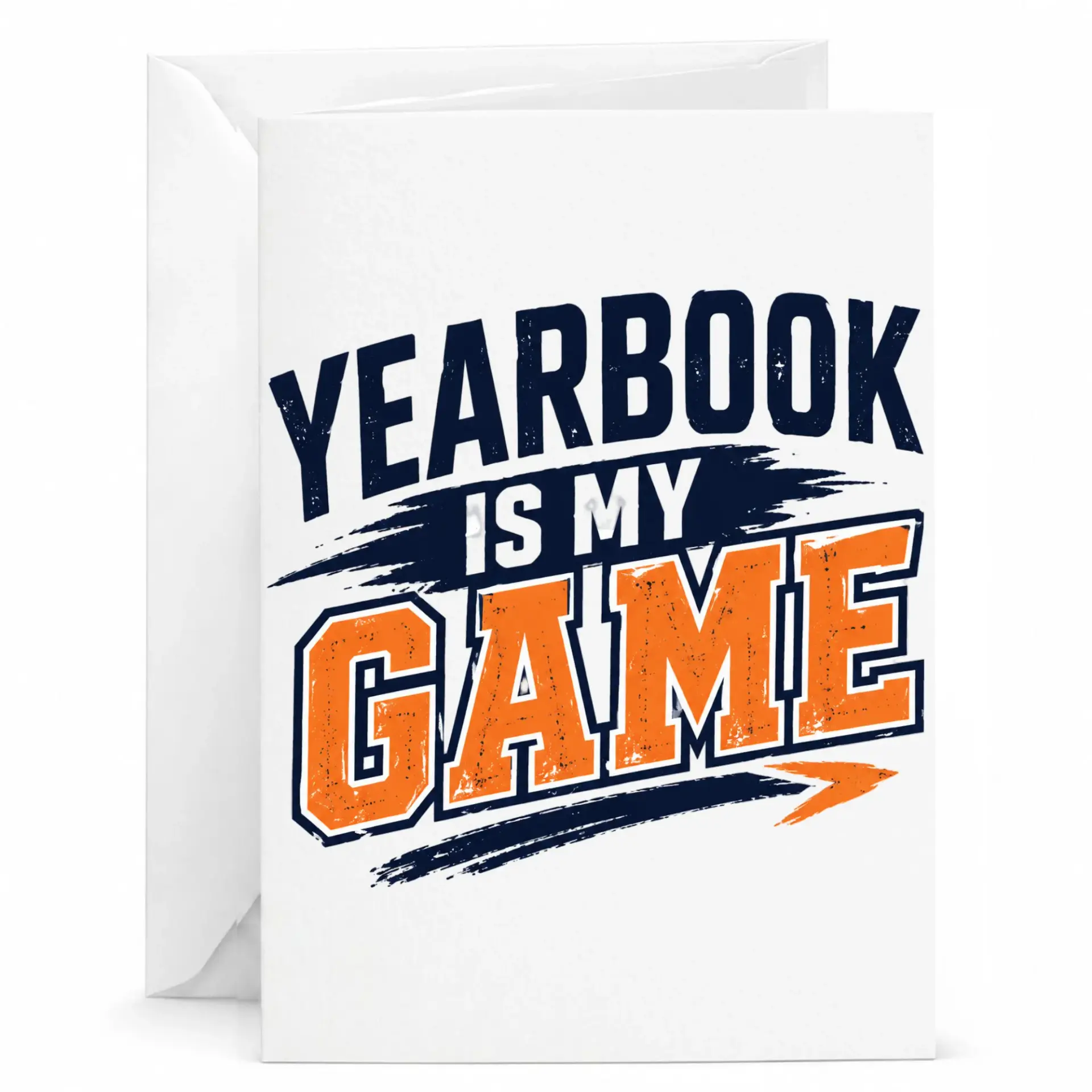 Funny Yearbook Is My Game Greeting Card with Envelope for Memories and Keepsakes, Blank Inside Note Card